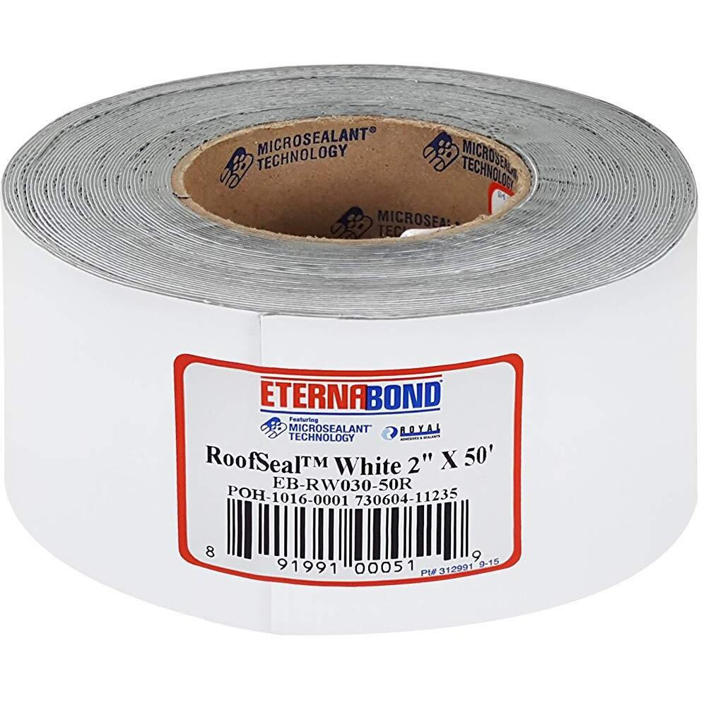 Eternabond New 2"" Rv Mobile Home Roof Seal Sealant Tape & Leak Repair Tape 2"" X 50' Roll White Authentic (2''-50Ft)