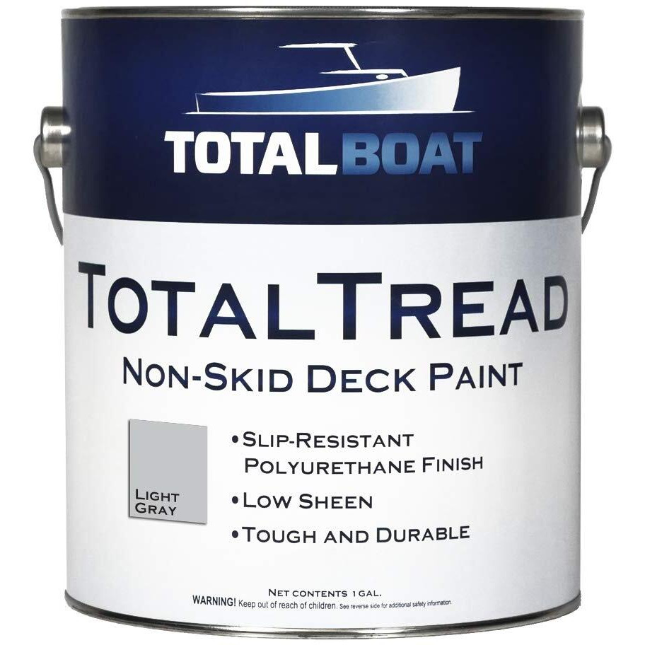 Totalboat Totaltread Non-Skid Deck Paint  Marine-Grade Anti-Slip Traction Coating For Boats  Wood  Fiberglass  Aluminum  And Metals (Light Gray  Gallon)