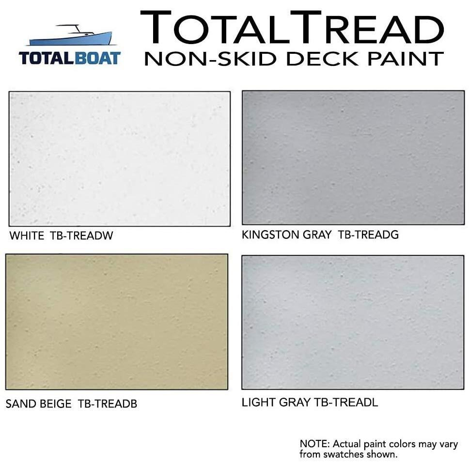 Totalboat Totaltread Non-Skid Deck Paint  Marine-Grade Anti-Slip Traction Coating For Boats  Wood  Fiberglass  Aluminum  And Metals (Light Gray  Gallon)