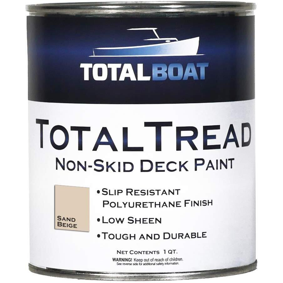 Totalboat Totaltread Non-Skid Deck Paint  Marine-Grade Anti-Slip Traction Coating For Boats  Wood  Fiberglass  Aluminum  And Metals (Sand Beige  Quart)