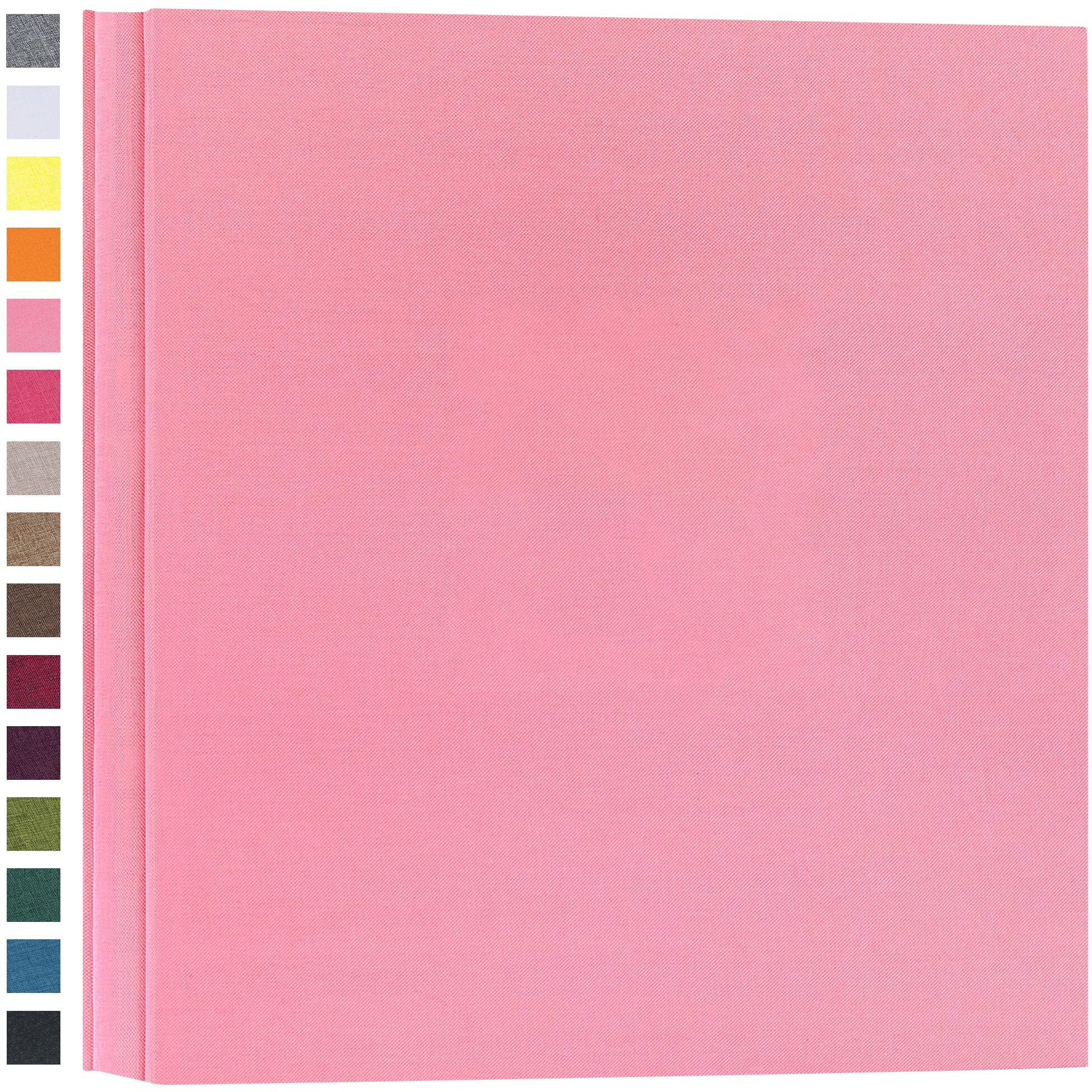 Potricher Photo Album For 4X6 1000 Photos Linen Cover Extra Large Capacity Picture Book For Family Wedding Anniversary And Baby (Pink)