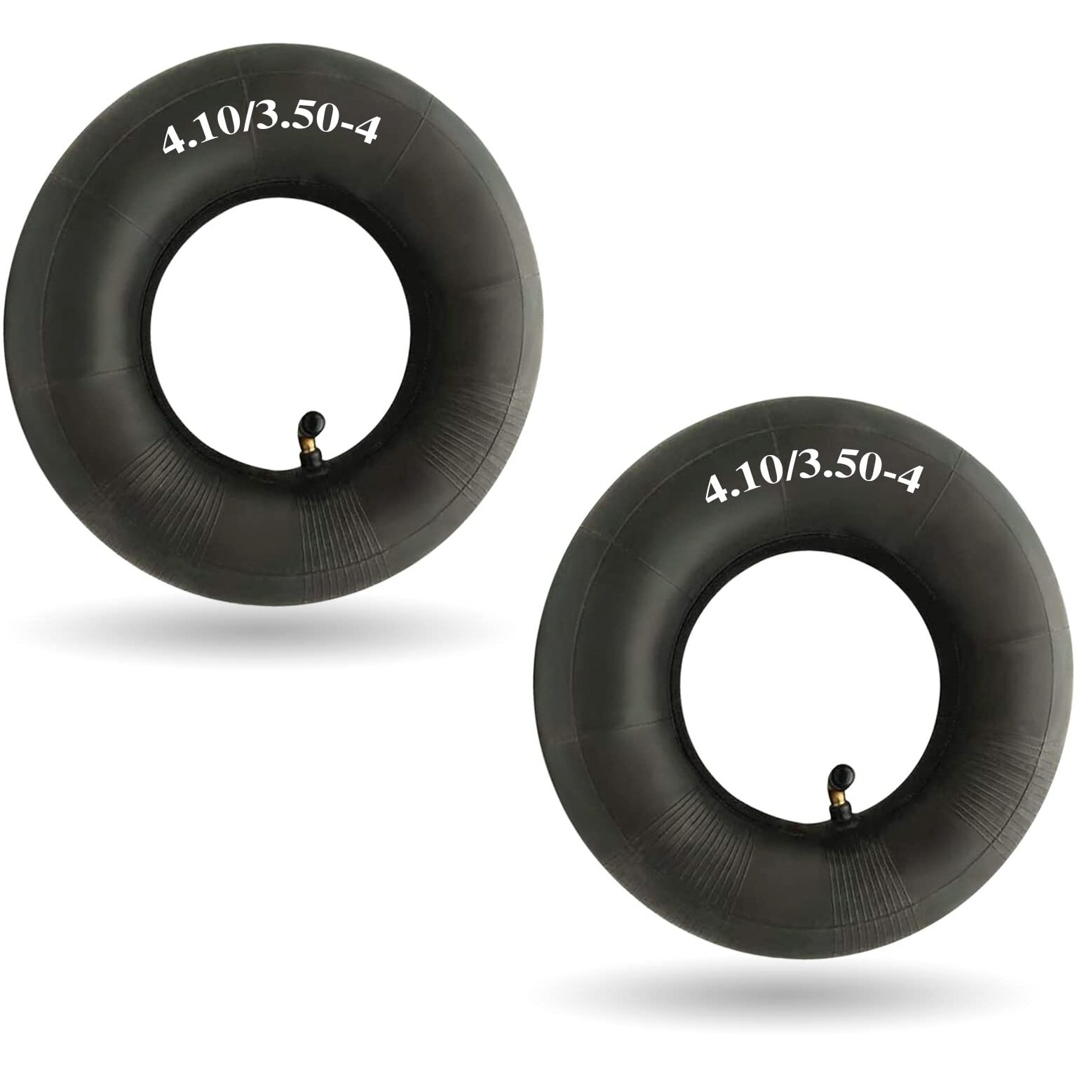 4.10/3.50-4 Inner Tube Tire 4.1/3.5-4 Heavy Duty Replacement Inner Tube For Hand Trucks  Dollies  Wheelbarrows  Tractors  Lawn Mowers  Trailers And More - 4.10 3.50-4 Tire Tube (2-Pack)
