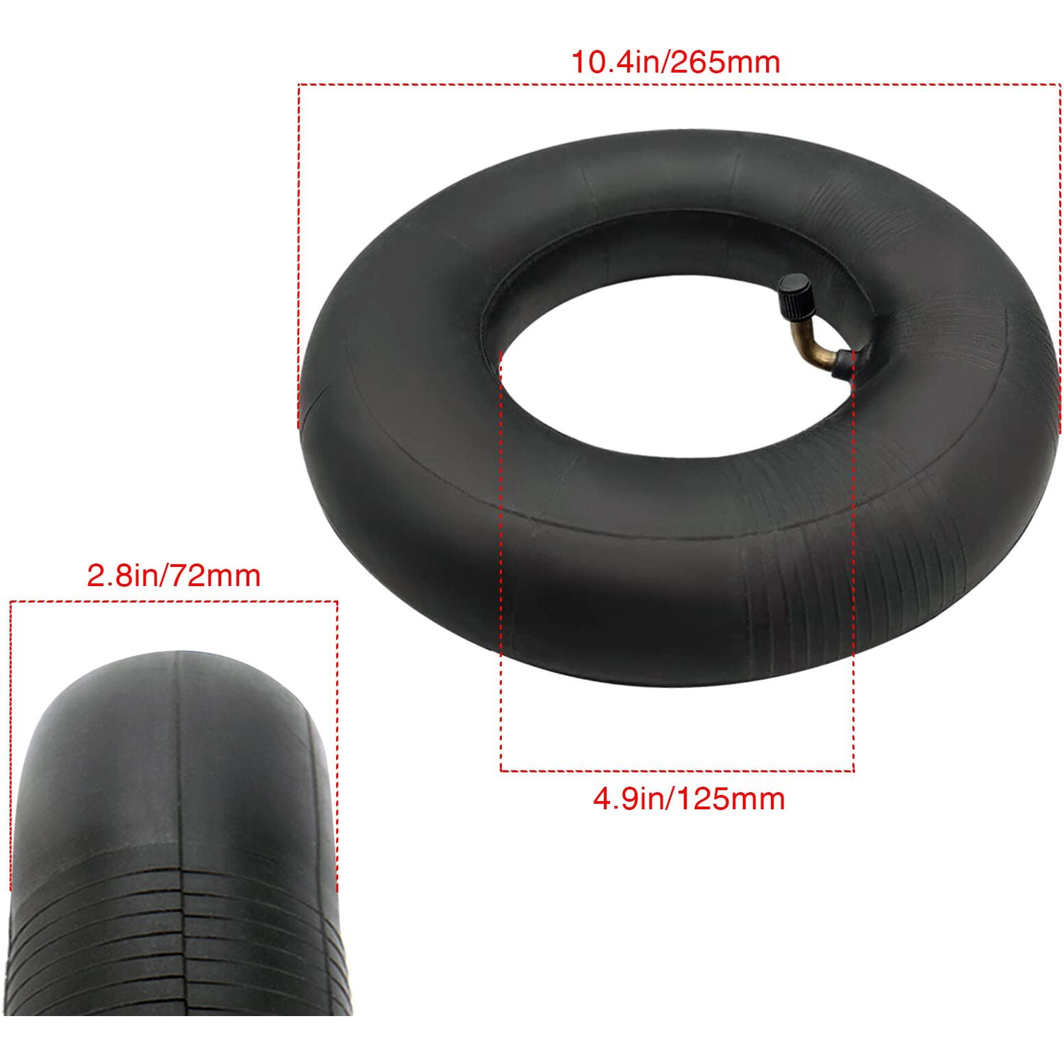 4.10/3.50-4 Inner Tube Tire 4.1/3.5-4 Heavy Duty Replacement Inner Tube For Hand Trucks  Dollies  Wheelbarrows  Tractors  Lawn Mowers  Trailers And More - 4.10 3.50-4 Tire Tube (2-Pack)