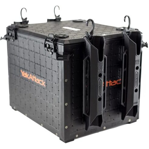 Yakattack Blackpak Pro Kayak Fishing Crate - Includes 4 Attachable Fishing Rod Holders  13&quot&quot X 16&quot&quot - Black