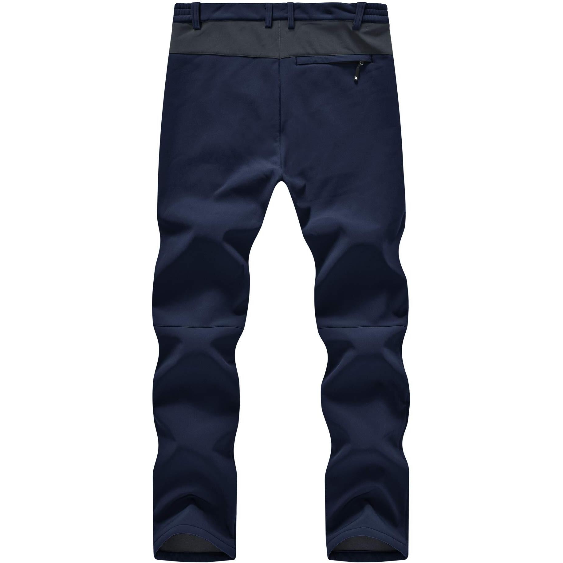 Ysento Men's Mountain Cargo Insulated Pants Waterproof Hiking Camping Fishing Climbing Quick Dry Pants Navy Size 32