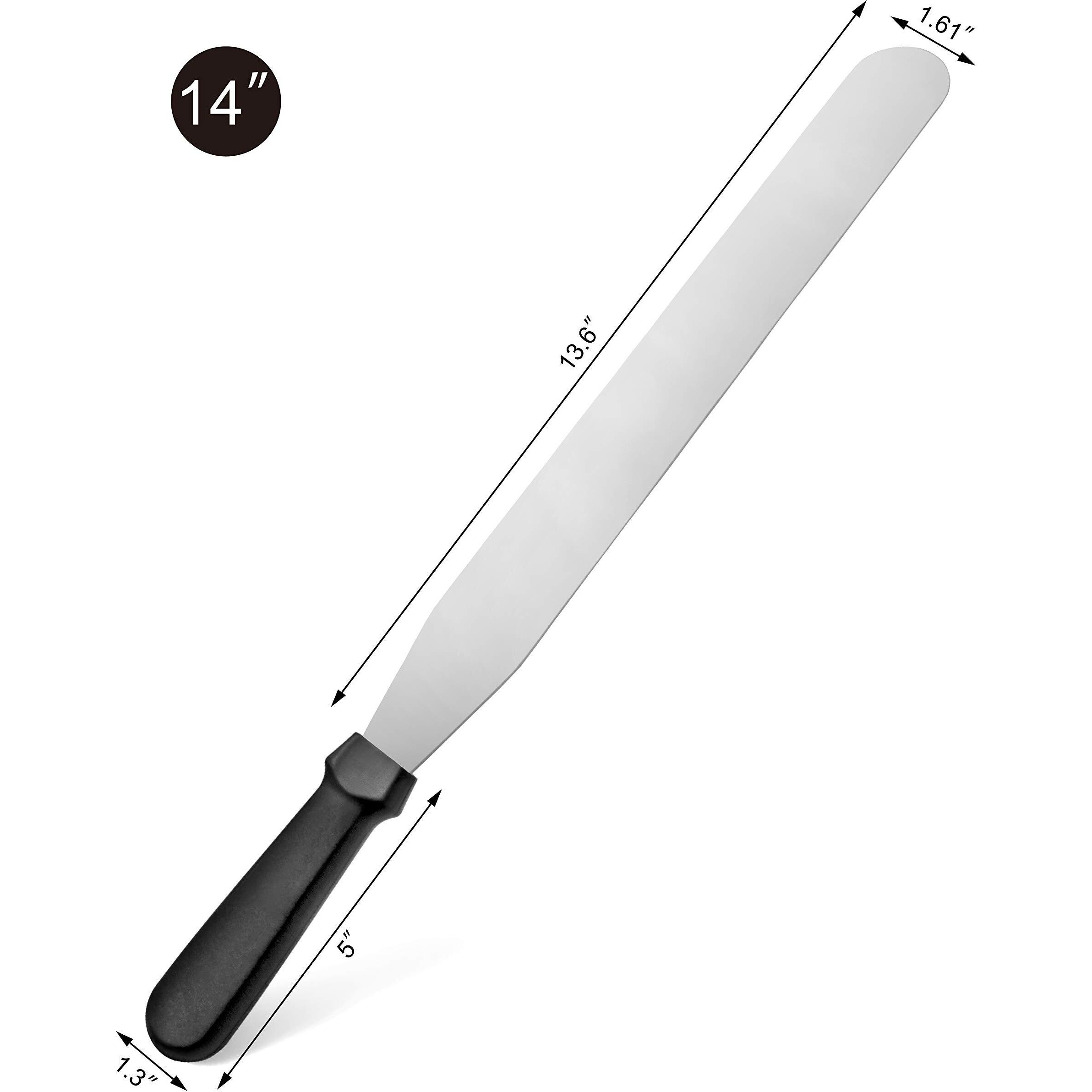 New Star Foodservice 38125 Straight Icing Spatula  14-Inch Blade  19-Inch Overall  Silver