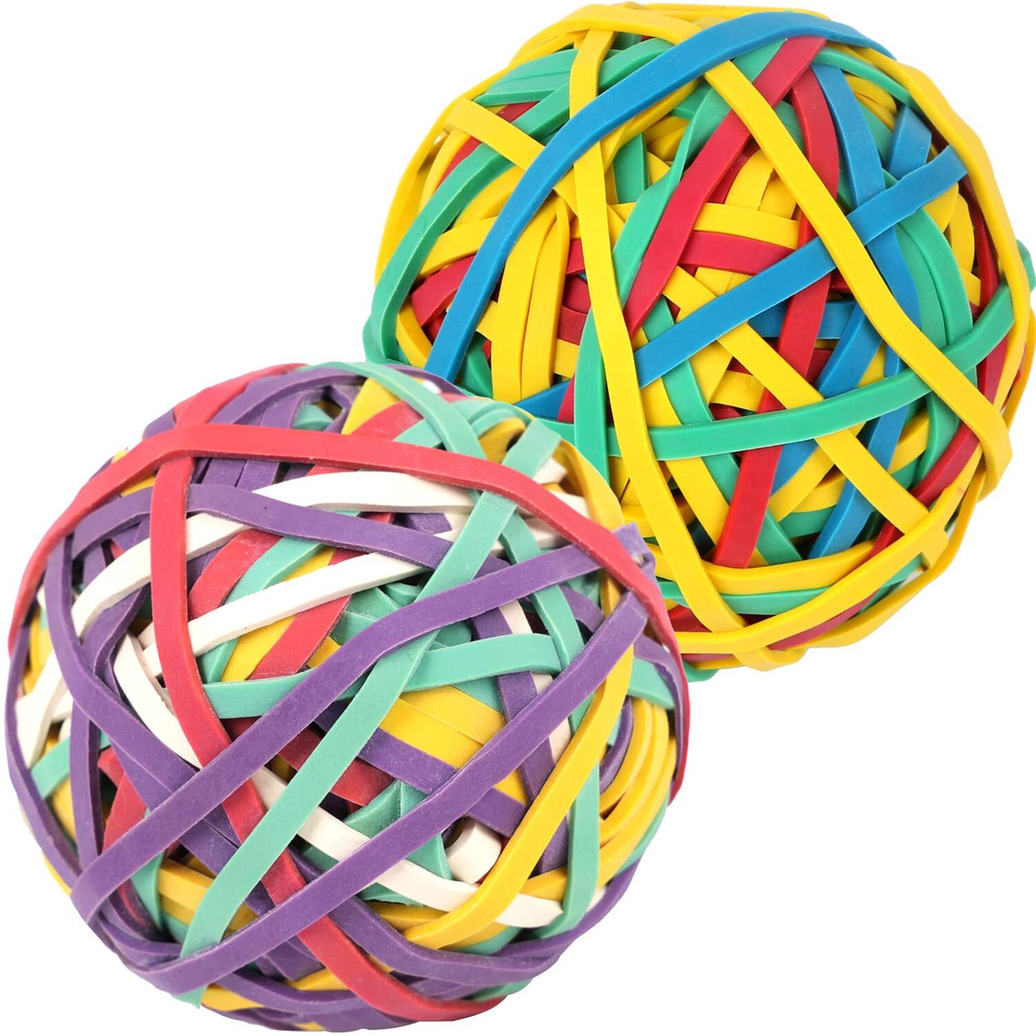 Amuu Rubber Band Ball 33 Rubber Bands 2 Pack Ball About 300Pcs Colors Rubber Bands For Office School Home Strong Elastic Band Loop Office Supplies