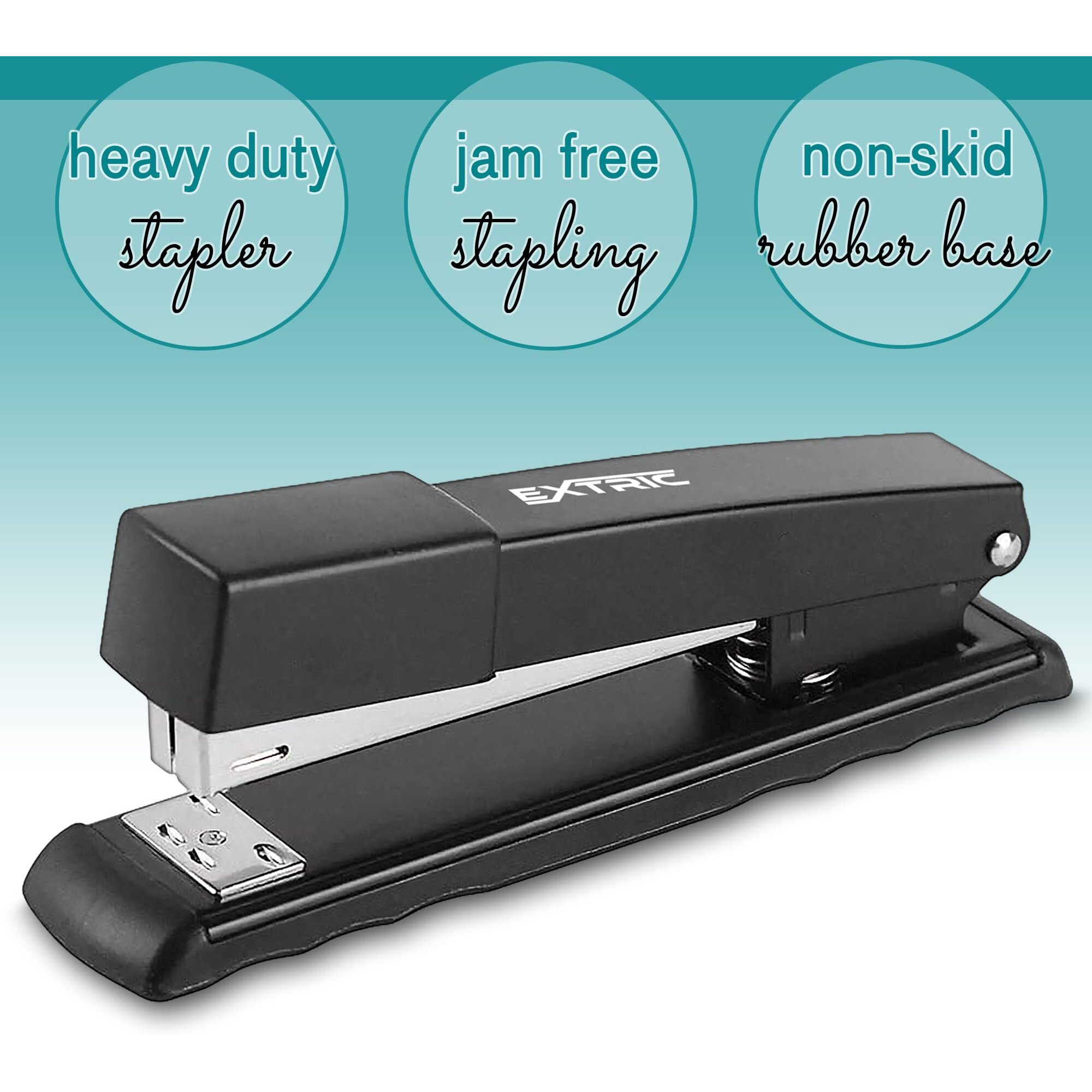 Stapler - 2 Pack Staplers For Desk - Black Stapler Heavy Duty  25 Sheet Capacity Office Stapler