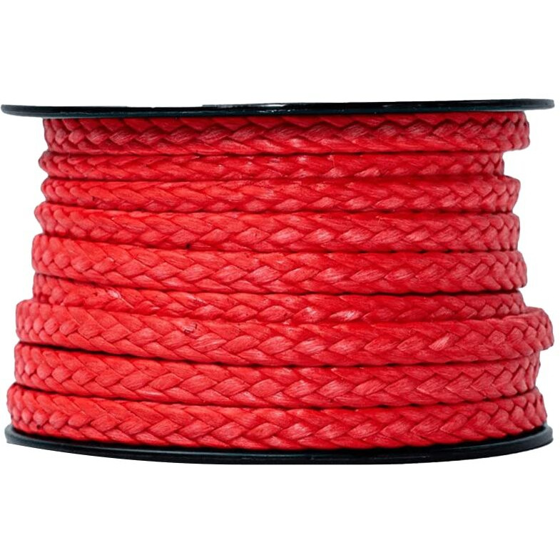 Sgt Knots Hollow Braid Dyneema Rope For Arborists  Boating  Camping  Crafting  Cord  Indoor And Outdoor  Lifting Slings And More (1/8""  25Ft  Red)
