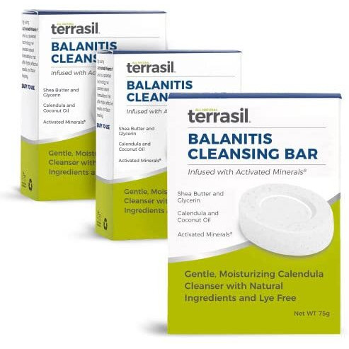 Aidance Balanitis Soap 3-Pack Bundle For Natural  Gentle Relief Of Balanitis Symptoms Itch Redness (3 Soap Bars  75Gm Each)