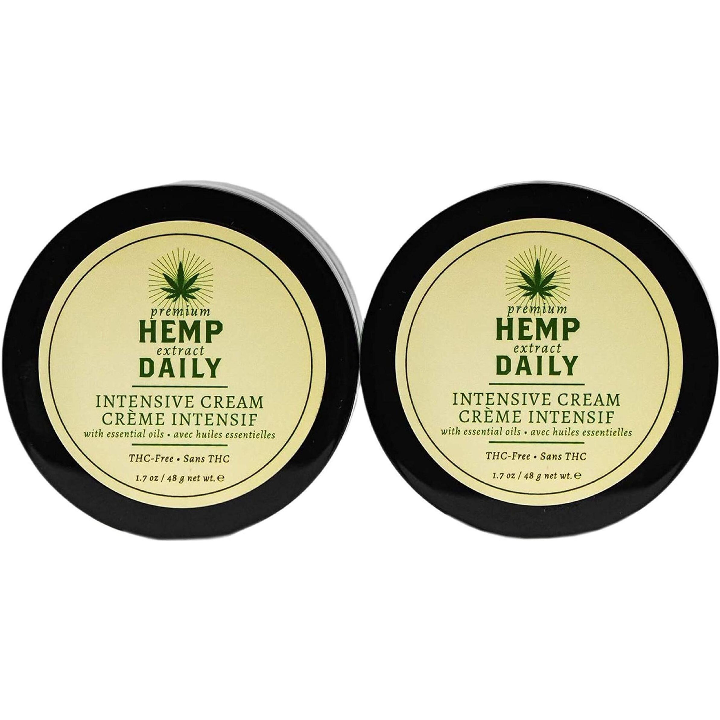 Hemp Daily Intensive Cream | Hemp Cream With Essential Oils | Vegan  Organic Ingredients | 1.7 Ounces  2 Pack