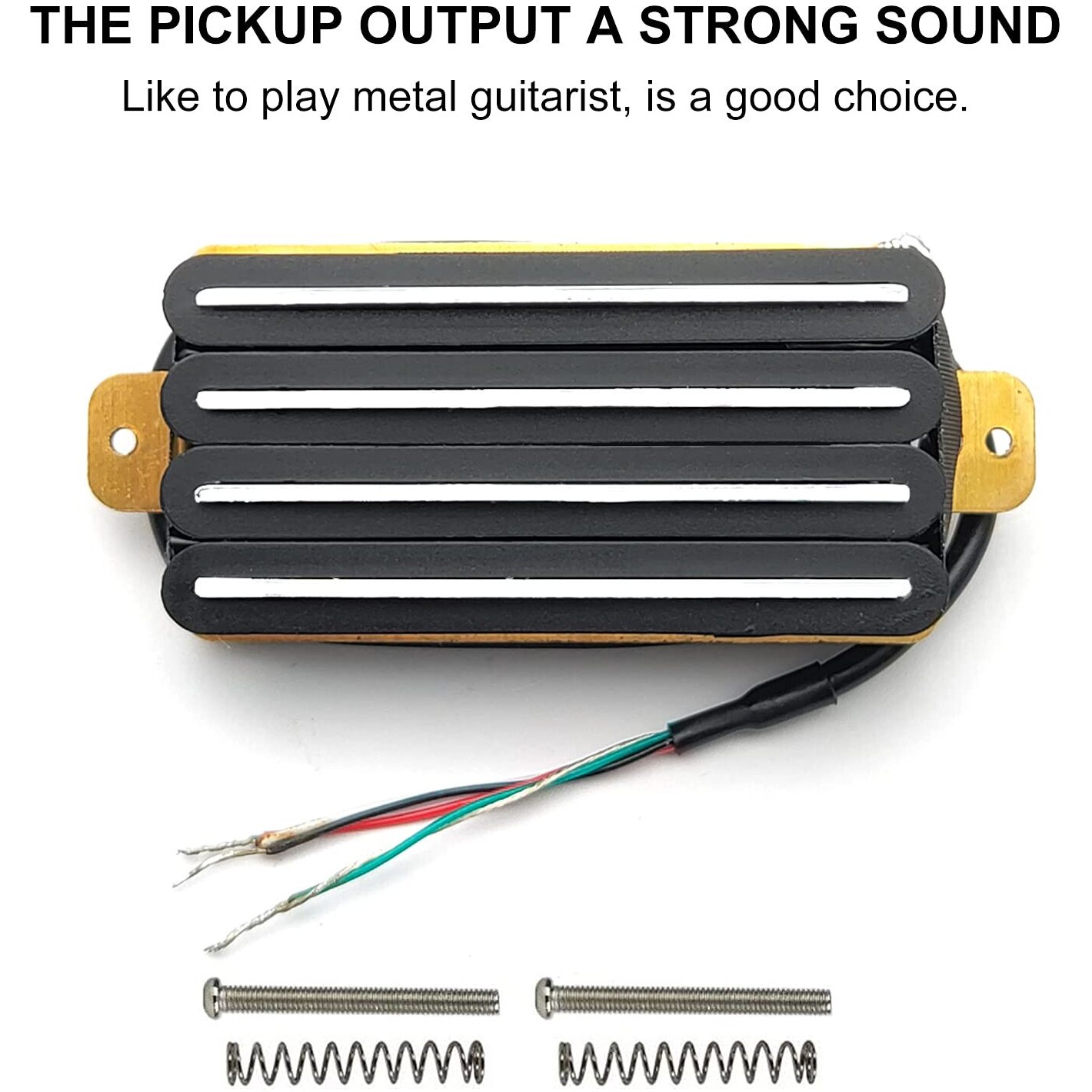 Saphue Hot Rail 2-Dual Blade Electric Guitar High Output Track Type Four Coil Humbucker Pickup Black