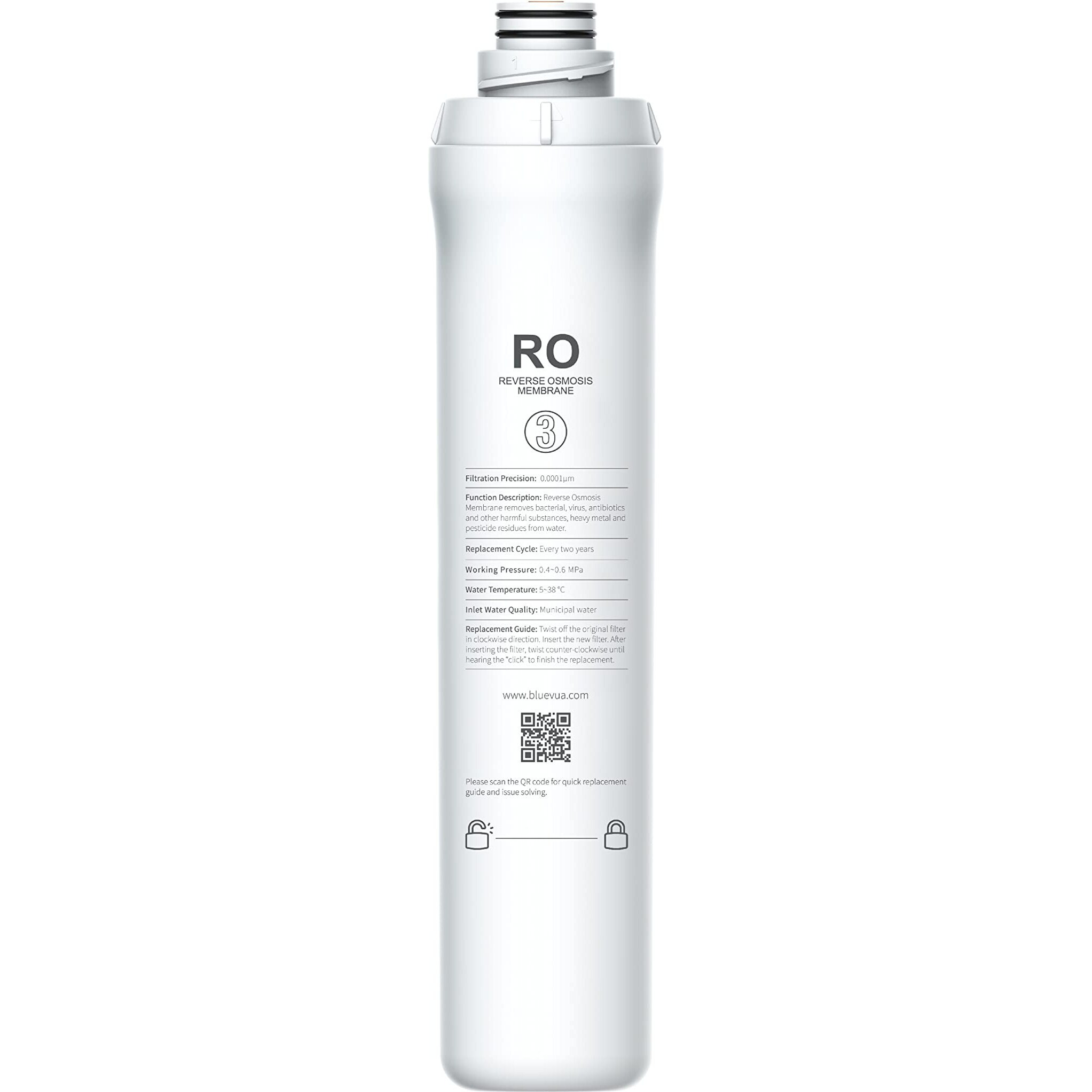 Filter Element Of Reverse Osmosis System Countertop 100Gpd-Ropot-3Rd