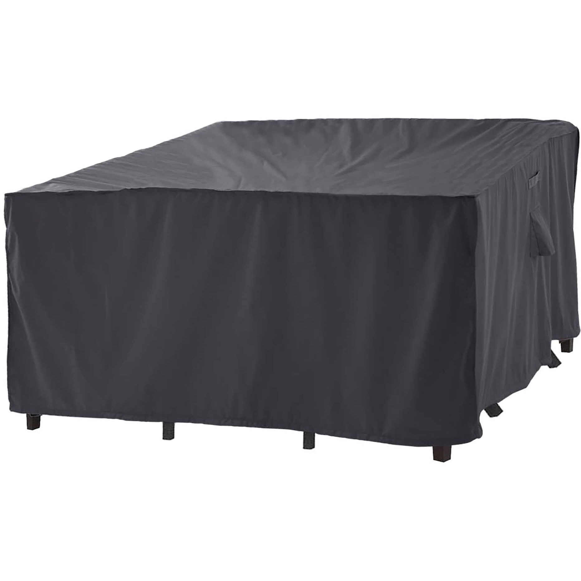 F&J Outdoors Patio Table Covers  Waterproof Uv Resistant Cover For 5 Piece Outdoor Furniture  Grey  48.5X48.5X27.5 Inches
