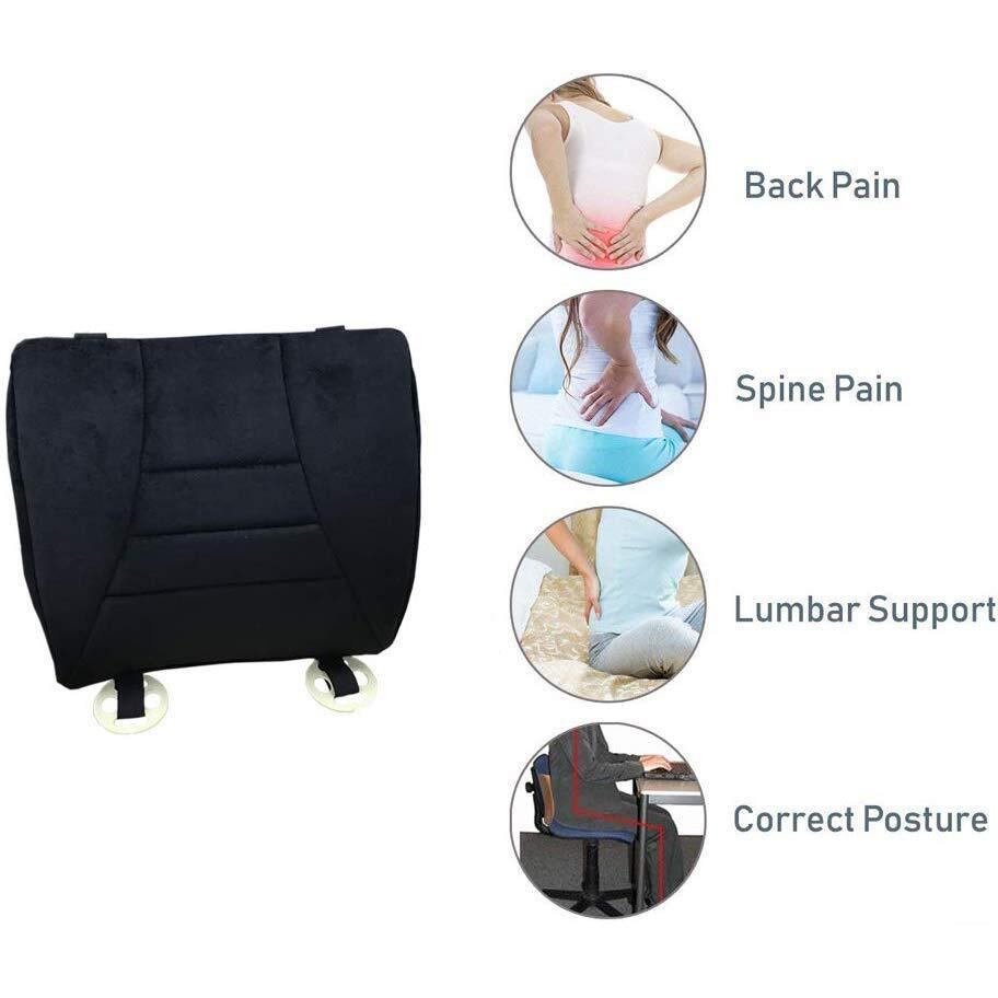 Big Hippo Orthopedic Lumbar Pillow -Car Lumbar Support Pillow Designed For Lower Back Pain Relief- Ideal Lumbar Back Pillow For Office Chair Car Seat