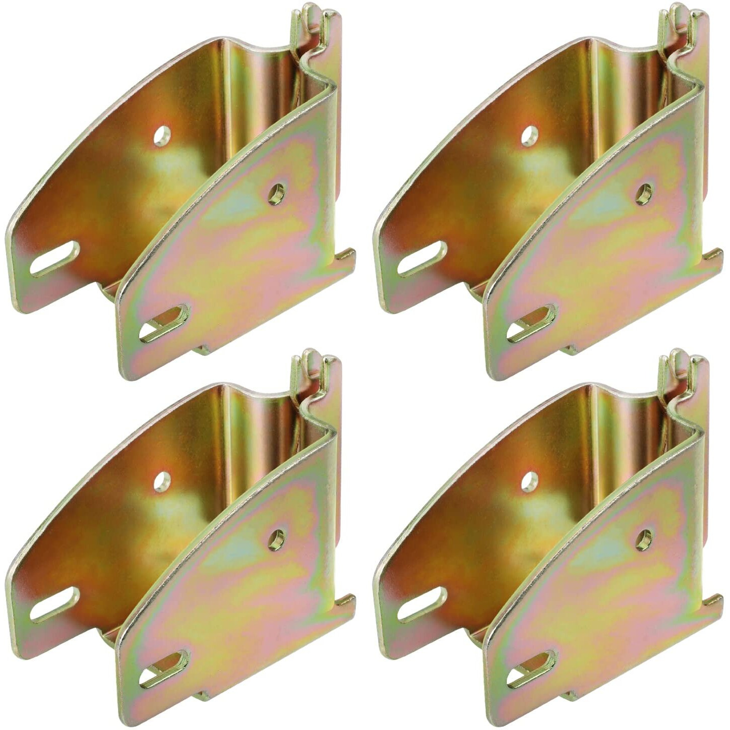 Eapele E-Track Wood Beam End Socket Accessories  Zinc-Coated Steel  Fit With 2X4 2X6  Add Removable Load Lock Bars To E-Track Cargo Area (4Pcs)