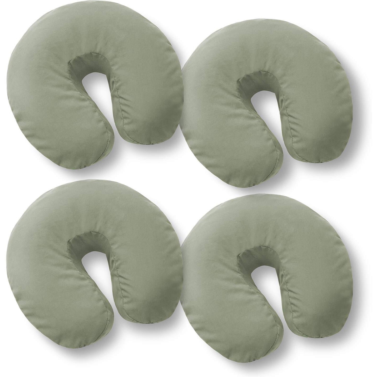 Saloniture 4-Pack Premium Microfiber Face Cradle Covers - Ultra Soft Fitted Massage Table Cradle Cover - Sage Green