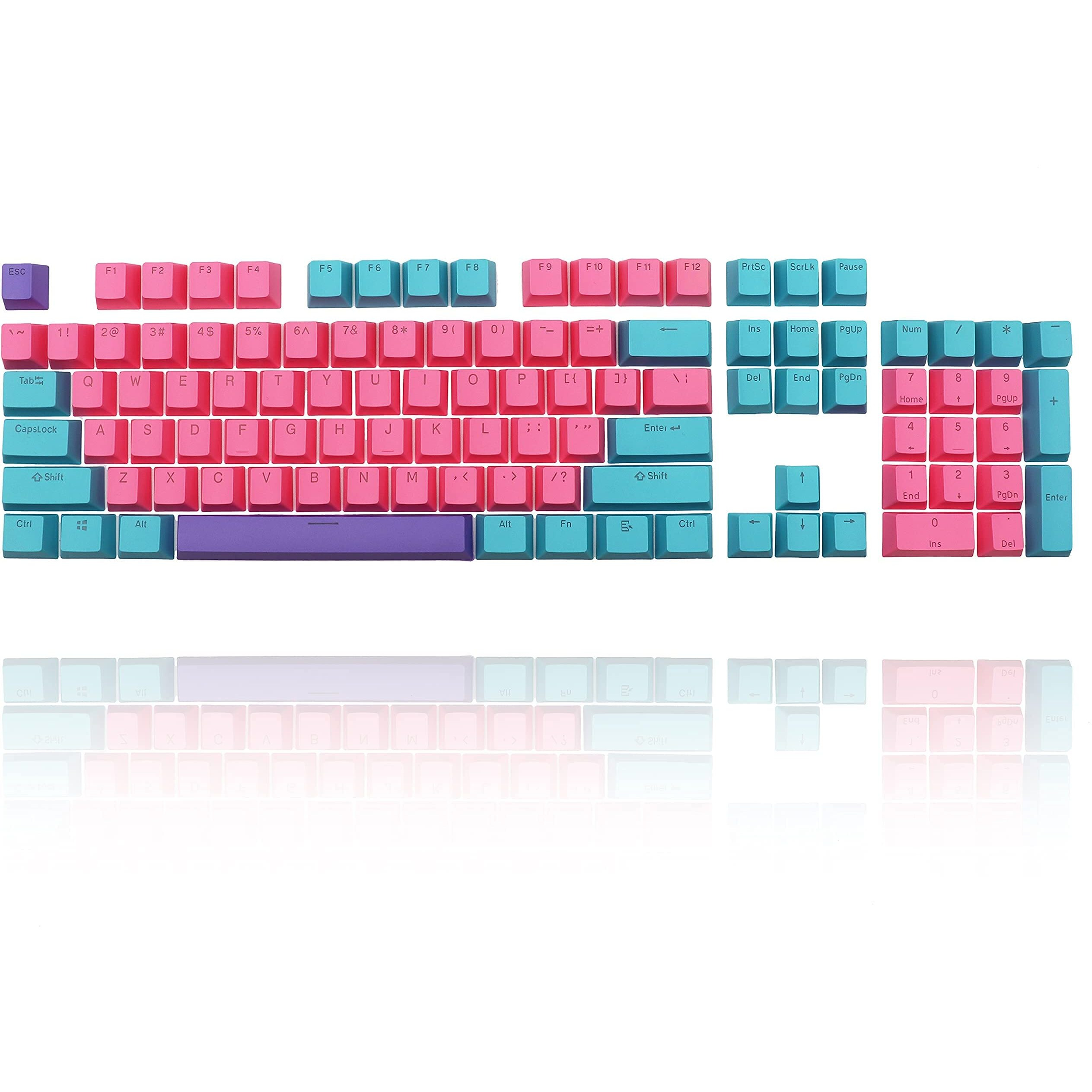 Ussixchare Keycaps 60 Percent 104 Backlit Pbt Key Cap Set For 60% Gaming Keyboard Gateron Kailh Mx Switches(Ahri)
