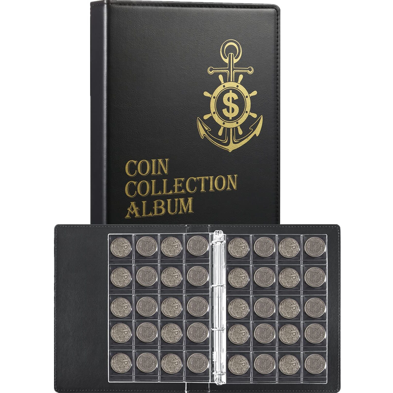 Coin Collection Holder Album For Collectors  200 Pockets Coin Collection Book Binder Supplies