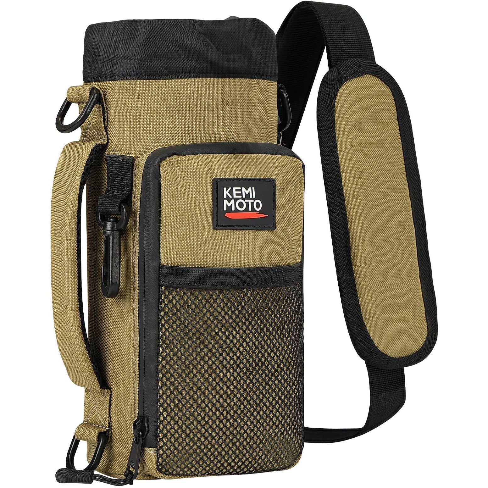 Kemimoto Water Bottle Holder Bag  Water Bottle Carrier With Adjustable Shoulder Strap  Water Bottle Pouch Holder For Hiking  Camping  Fishing  Compatible With Yeti Stanley Slm 32 Oz  40 Oz  64 Oz