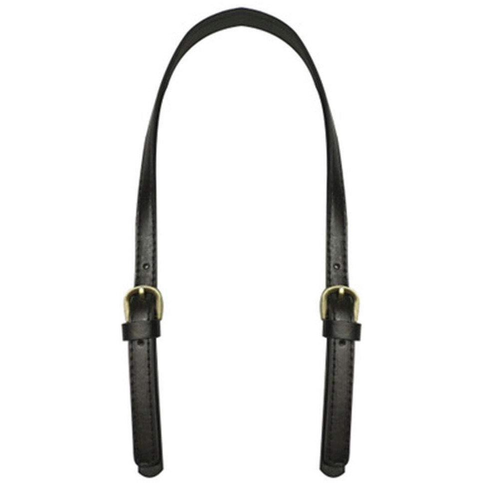 Constore 2 Pcs Leather Replacement Handles Shoulder Straps With Adjustable Buckle Purse Strap Bag Handles Diy Bag Belt Split Leather (Black)