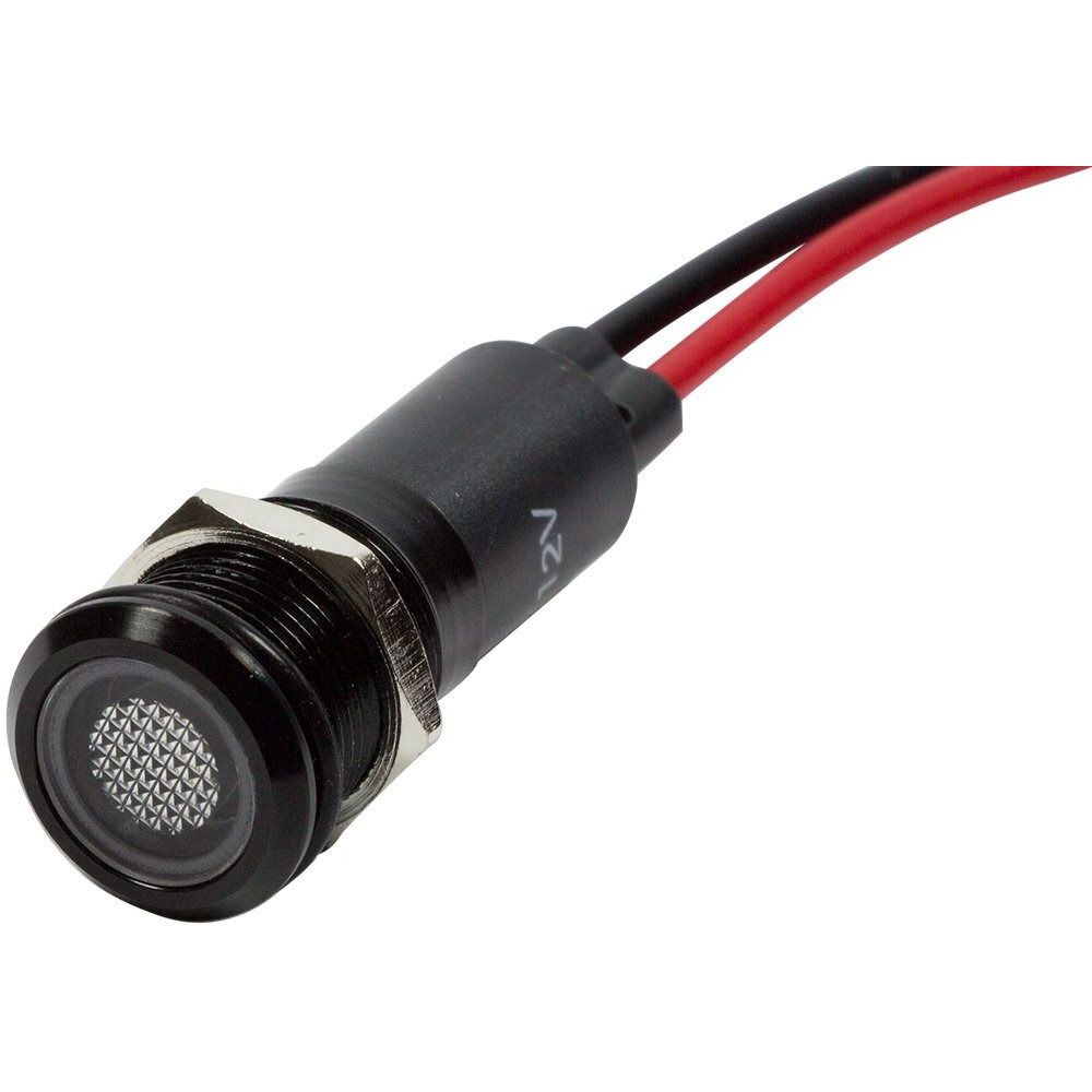 Alpinetech Plb12M 12Mm 1/2"" 120V Ac Led Metal Signal Indicator Pilot Dash Light (White)