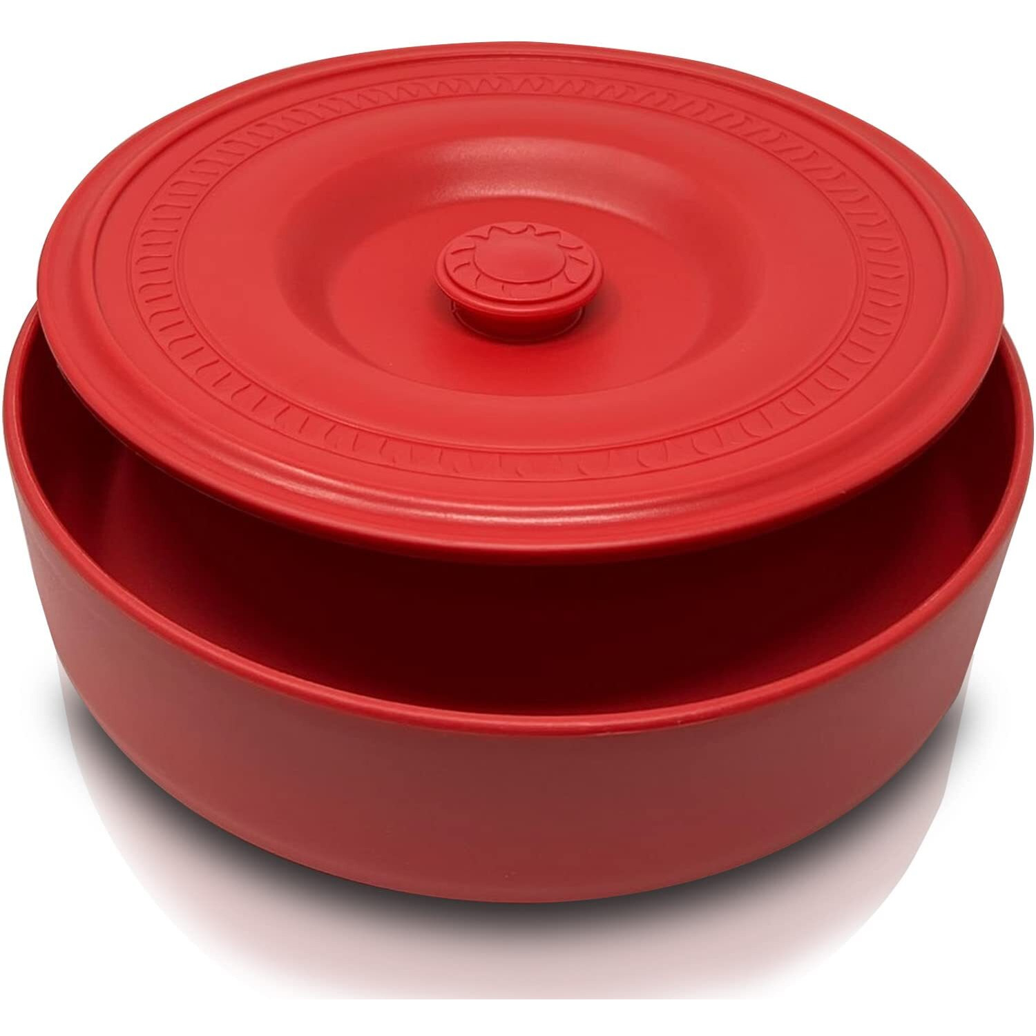 Ksev Tortilla Warmer Container With Lid (8.5""-Inch)  Microwave & Dishwasher Safe Tortilla Holder Server Box For Tortilla  Flour Taco  Chapati  Flat Breads
