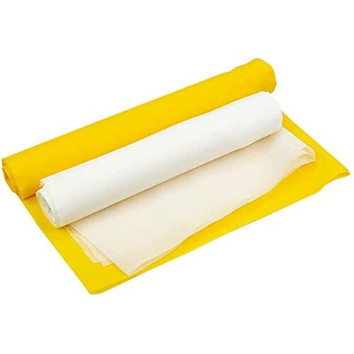 Silk Screen Printing Mesh  100/110/120/140/160/180/200/250/300Mesh  White Yellow For Screen Printing Machine Equipment Accessories  Filter Painting  Polyester Fabric (110M/43T White)