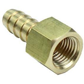 Hongbow Hardware 5Pcs Brass Hose Barb Fitting Straight Female Connector 3/8