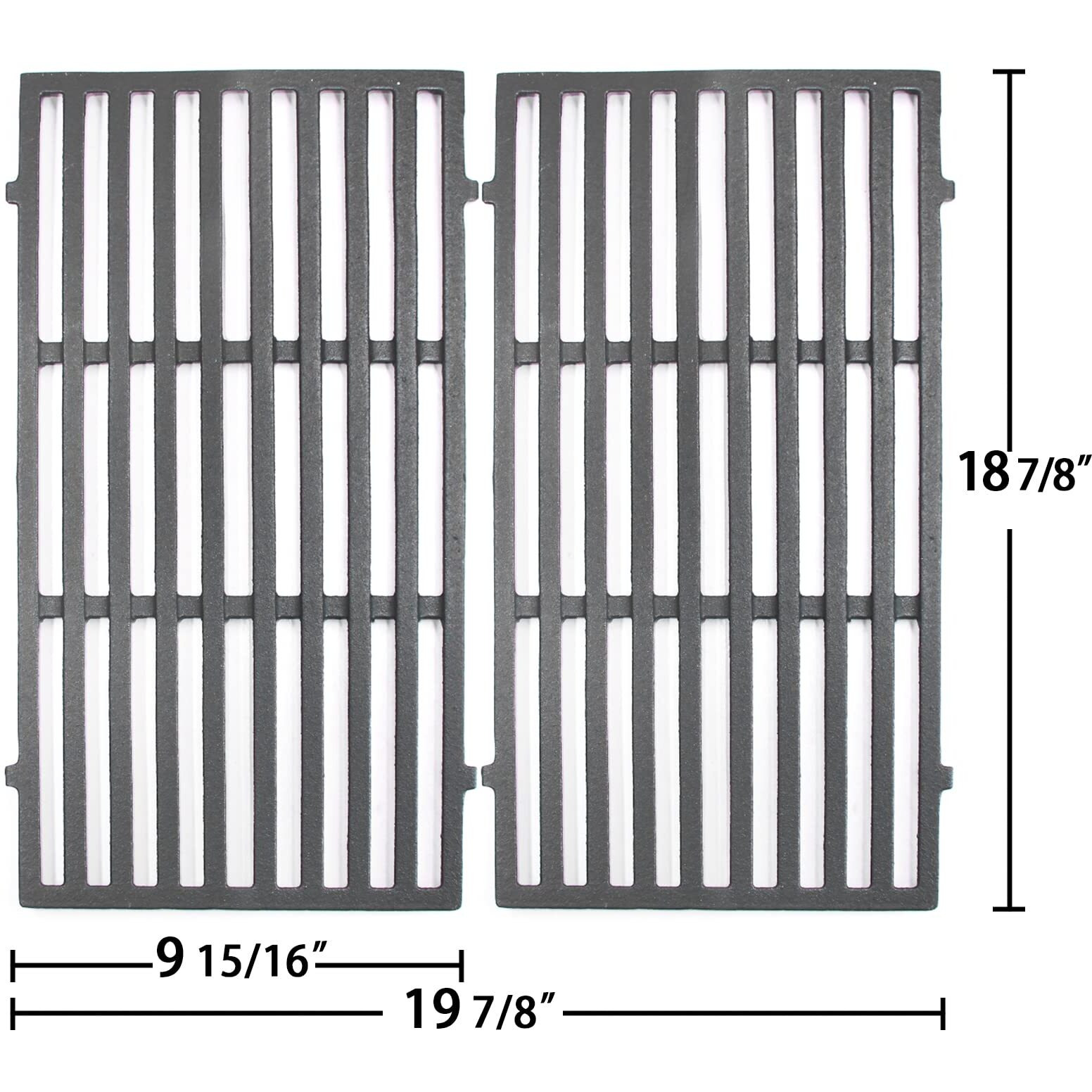 Hongso 18 7/8 Inch Cast Iron Grill Grates Replacement For Weber Genesis Ii 210 And Genesis Ii Lx 240 Series Gas Grills 2017 And Newer  Replacement Parts For Weber 66094 66801