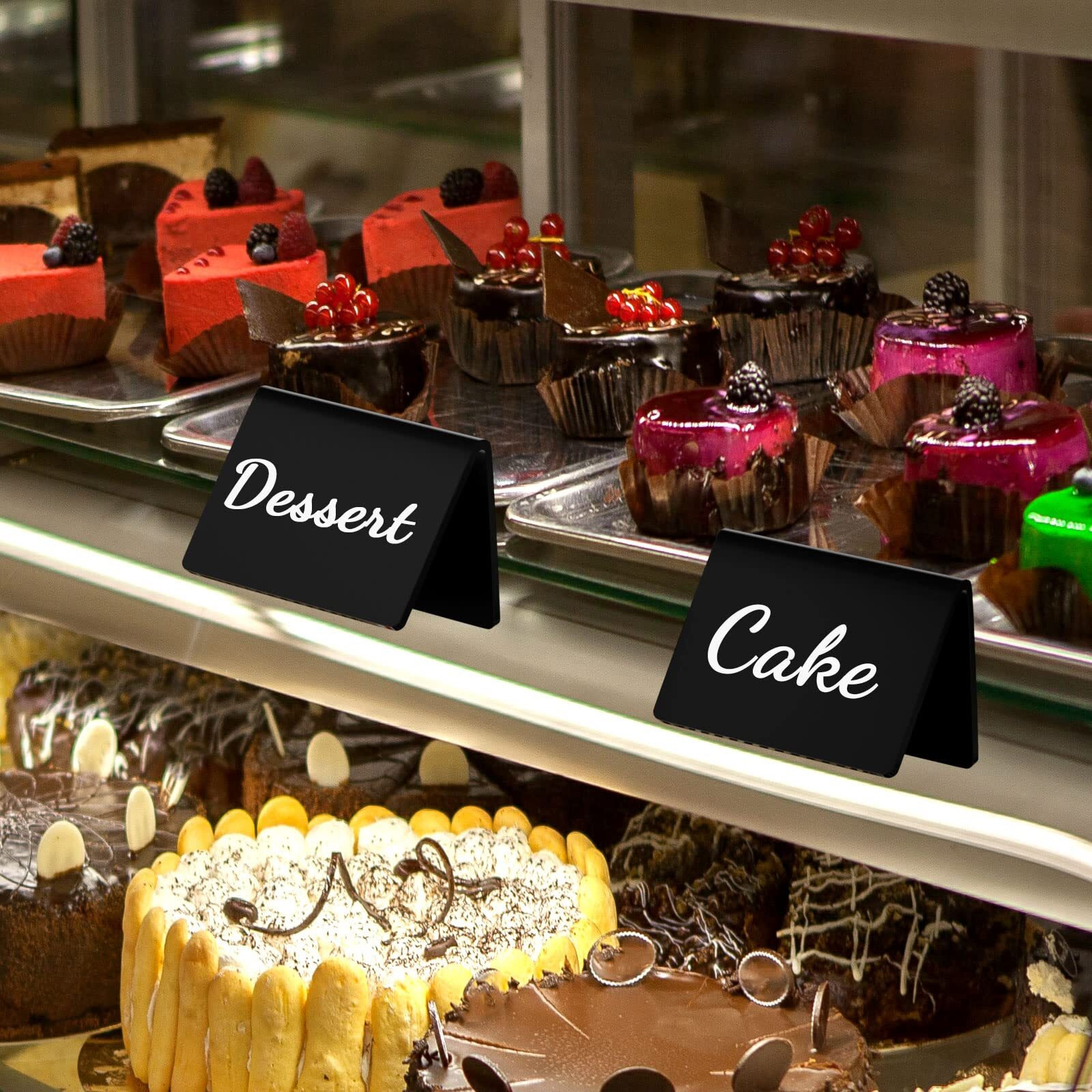 20 Pack Acrylic Mini Chalkboard Sign  Aitee Clear Mini Tabletop Chalkboard Signs  Small Tent Chalkboards Blackboard For Weddings  Birthday Parties  Message Board Signs  Buffet  Bakery And Retail Label