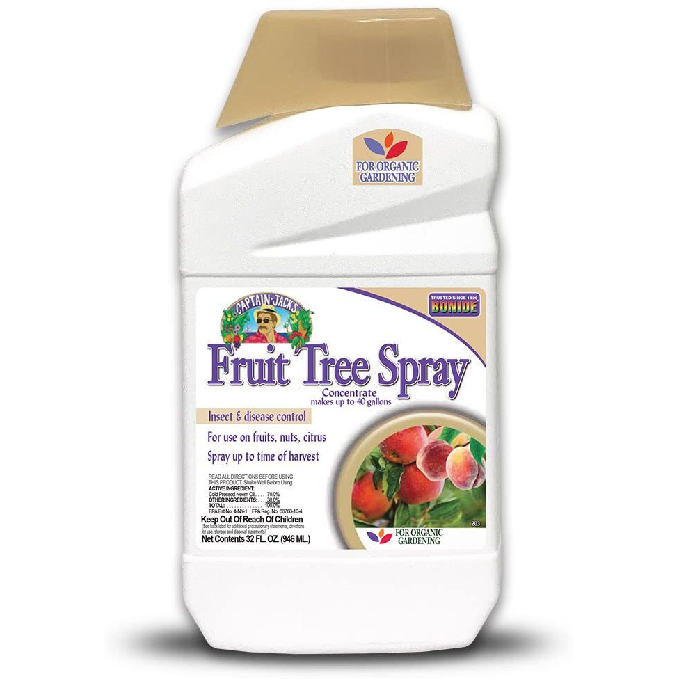 Bonide Captain Jack's Fruit Tree Spray  32 Oz Concentrate  Insect & Disease Control Spray For Organic Gardening