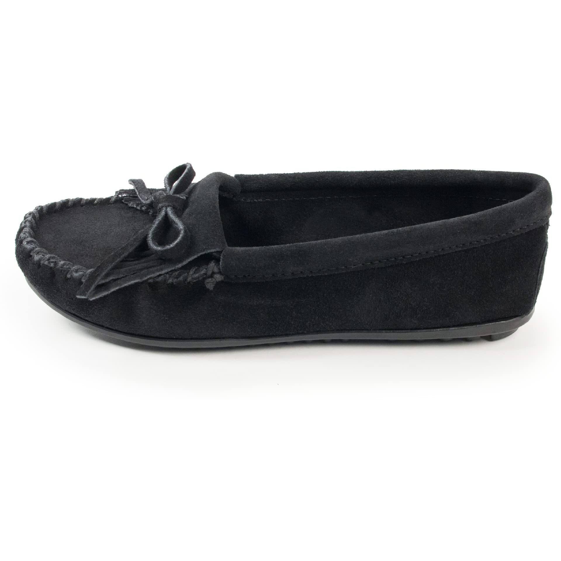 Minnetonka Women's Kilty Hardsole Moccasins 10 M Black