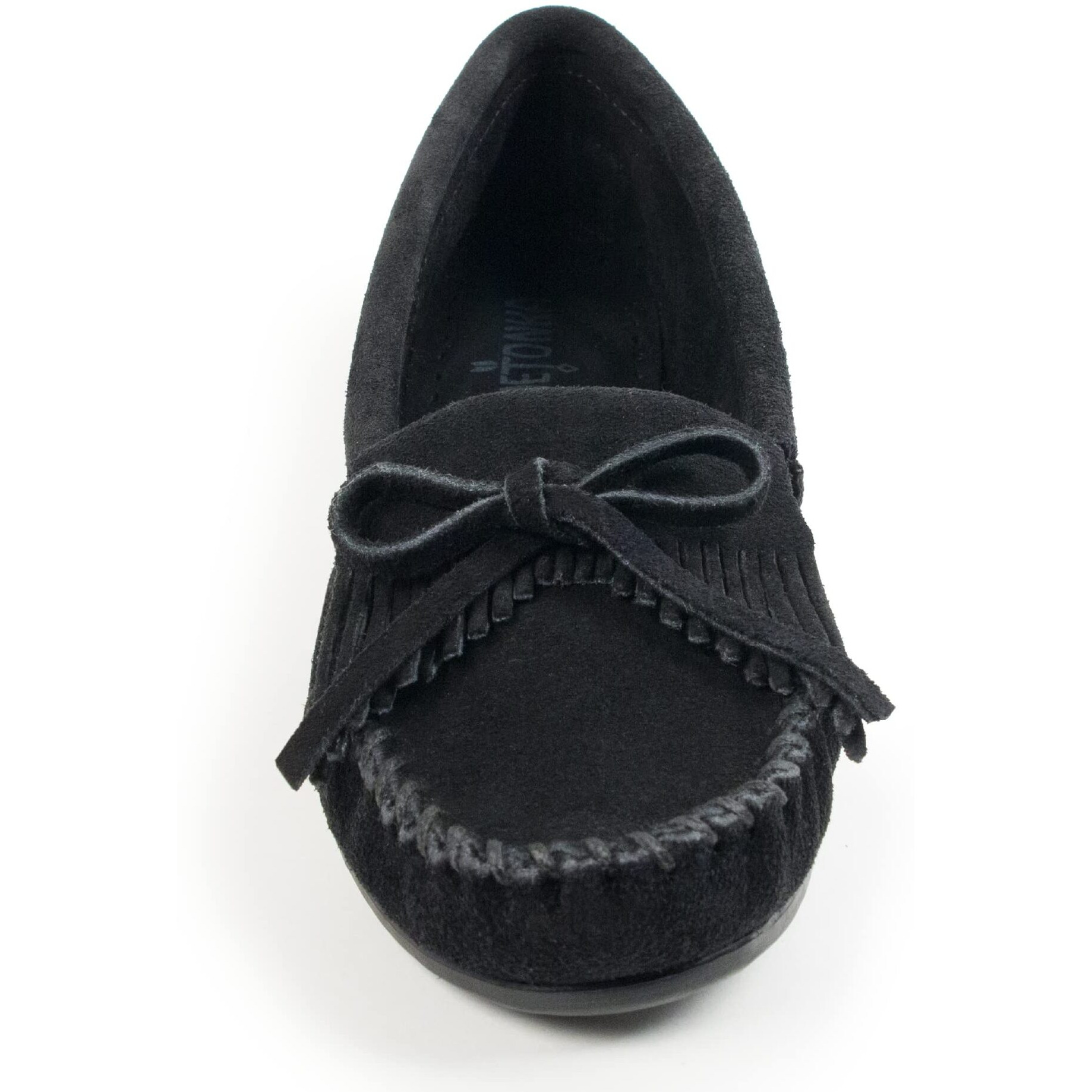 Minnetonka Women's Kilty Hardsole Moccasins 10 M Black