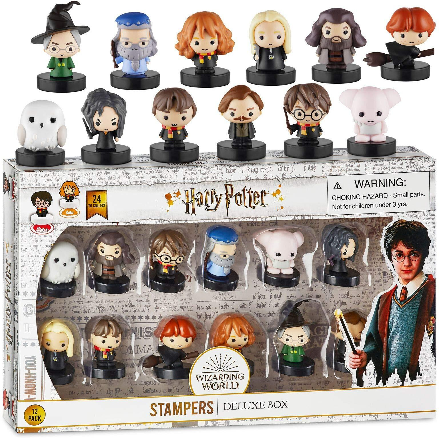 Self-Inking Harry Potter Stampers  Set Of 12 - Harry Potter Gifts  Collectables  Party Decor  Cake Toppers - Lucius Malfoy  Hermione Granger  Neville Longbottom And More By Pmi  2.5 In. Tall