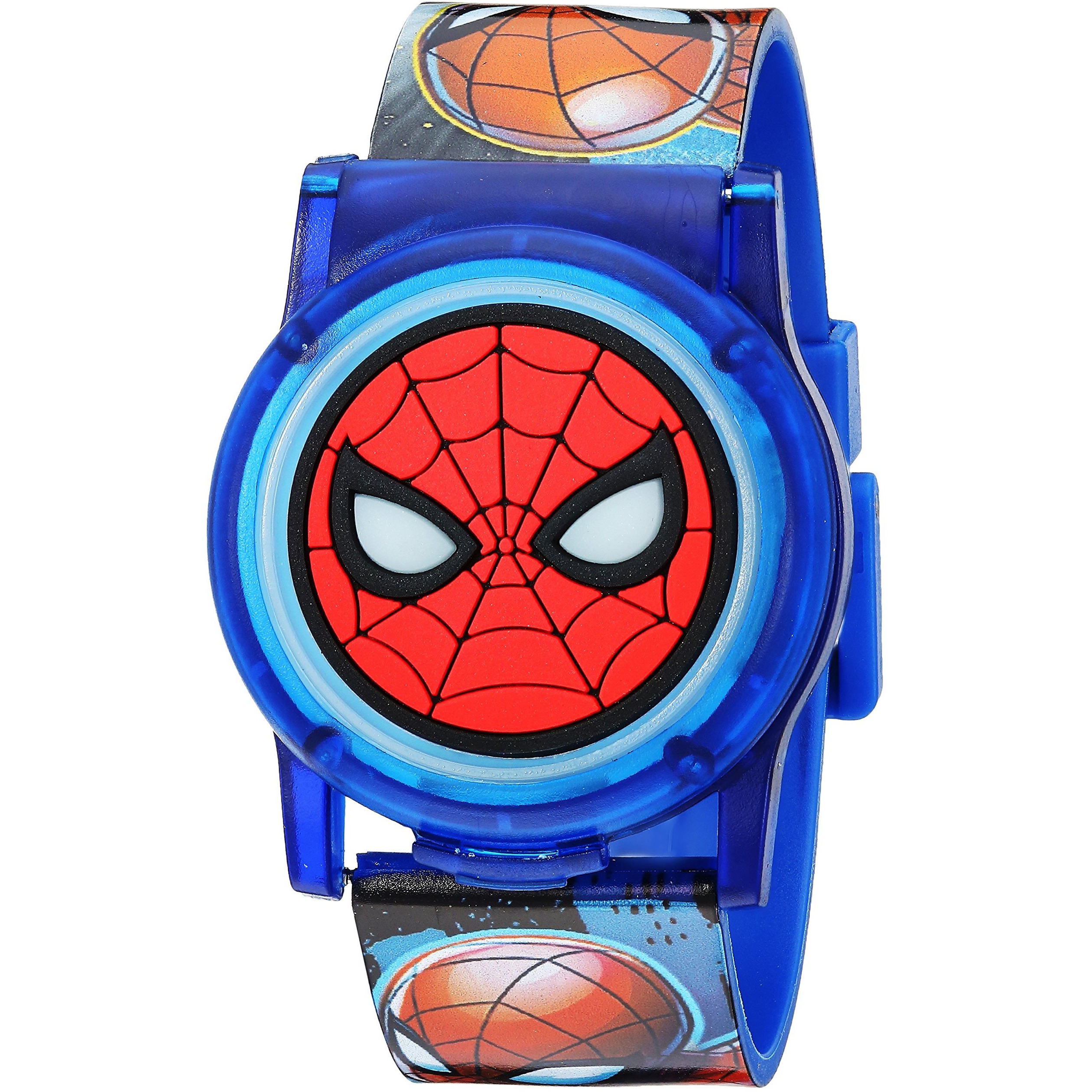 Accutime Kids Marvel Spider-Man Digital Quartz Plastic Watch For Boys & Girls With Lcd Display  Blue (Model Spd4493)