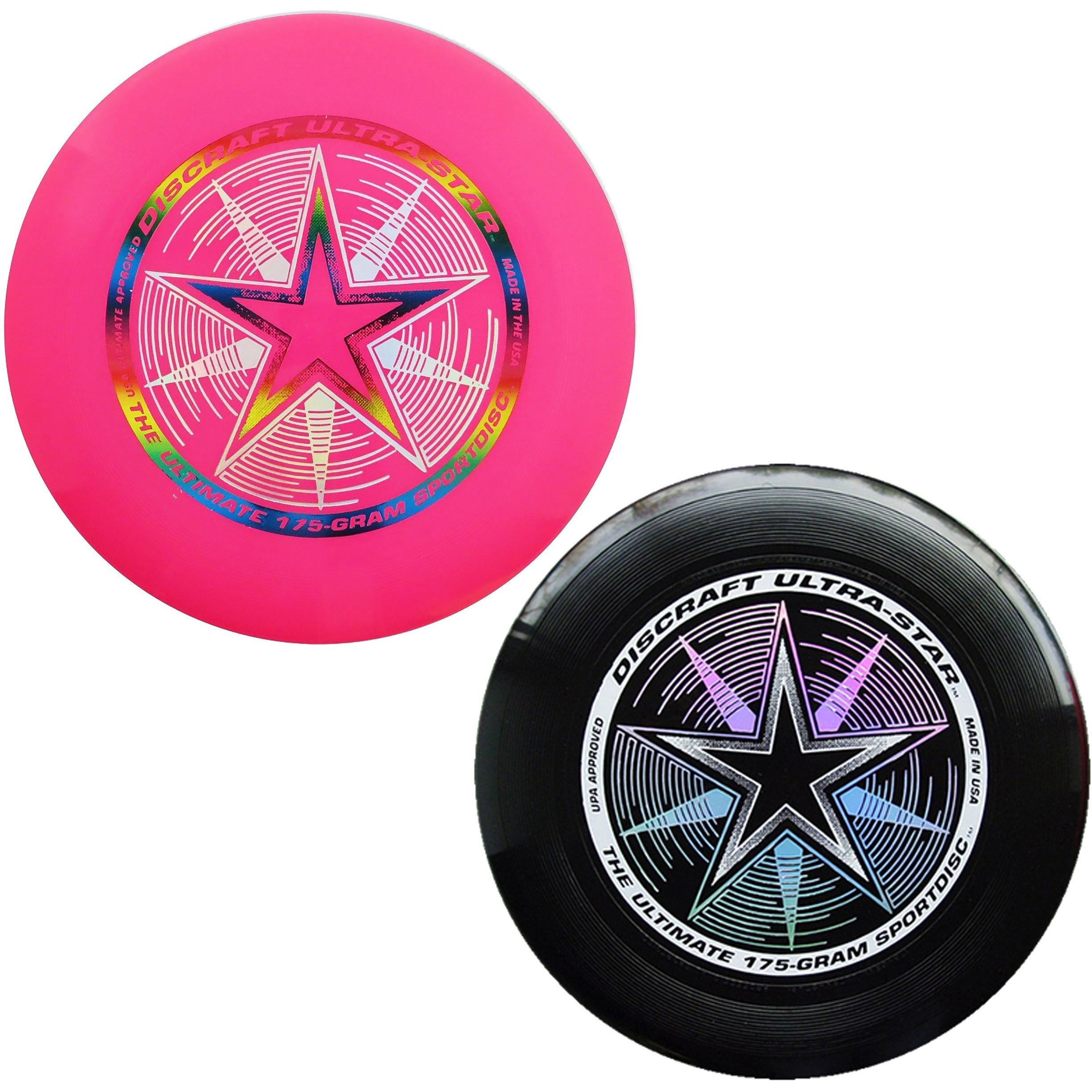 Discraft 175 Gram Ultra Star Sport Disc - 2 Pack (Black & Pink)