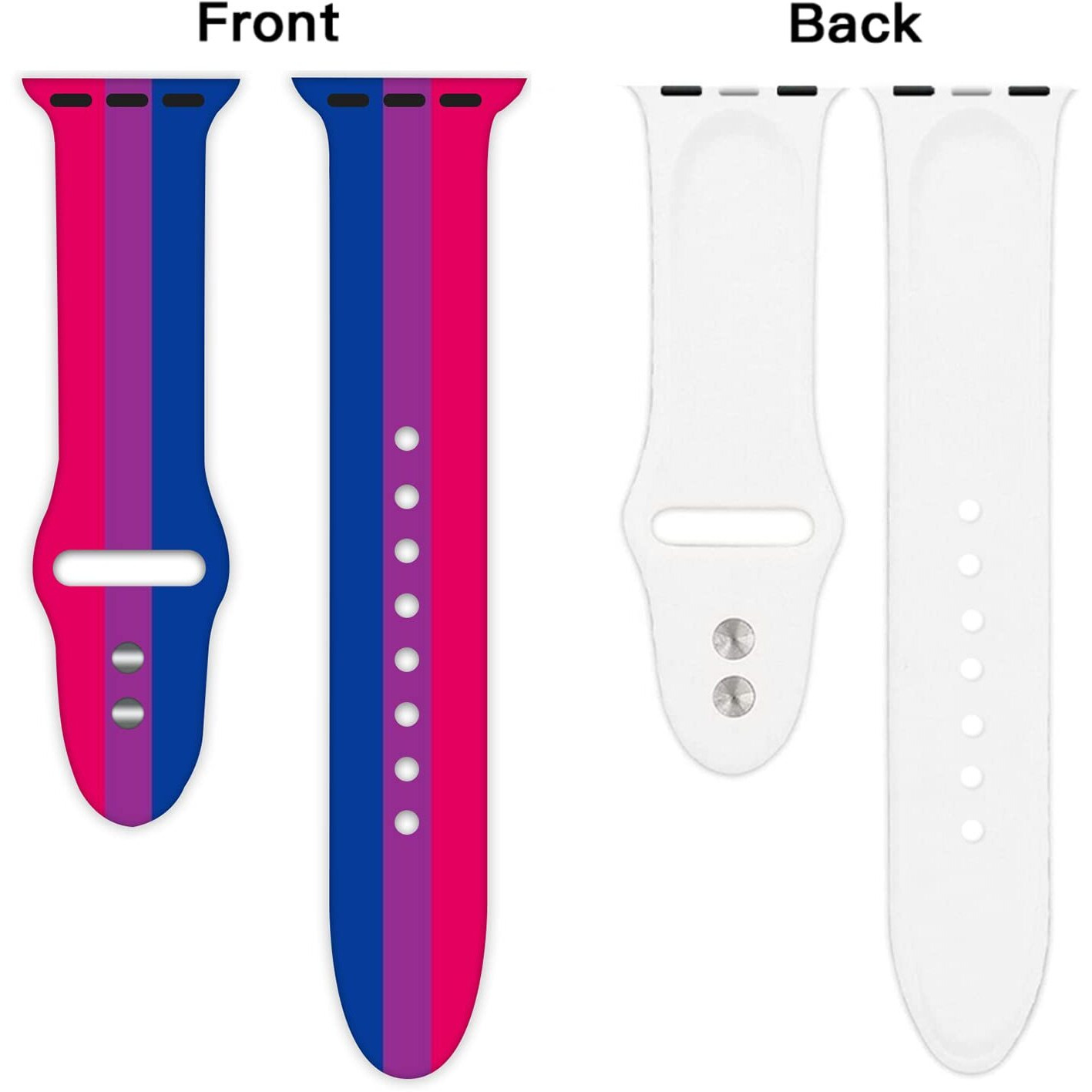 Bisexual Pride Flag Watch Band Compatible With Apple Watch 38Mm 40Mm 41Mm 42Mm 44Mm 45Mm For Women Men Gifts Sport Silicone Wristbands Strap For Iwatch Series 7 6 5 4 3 2 1(42Mm/44Mm)