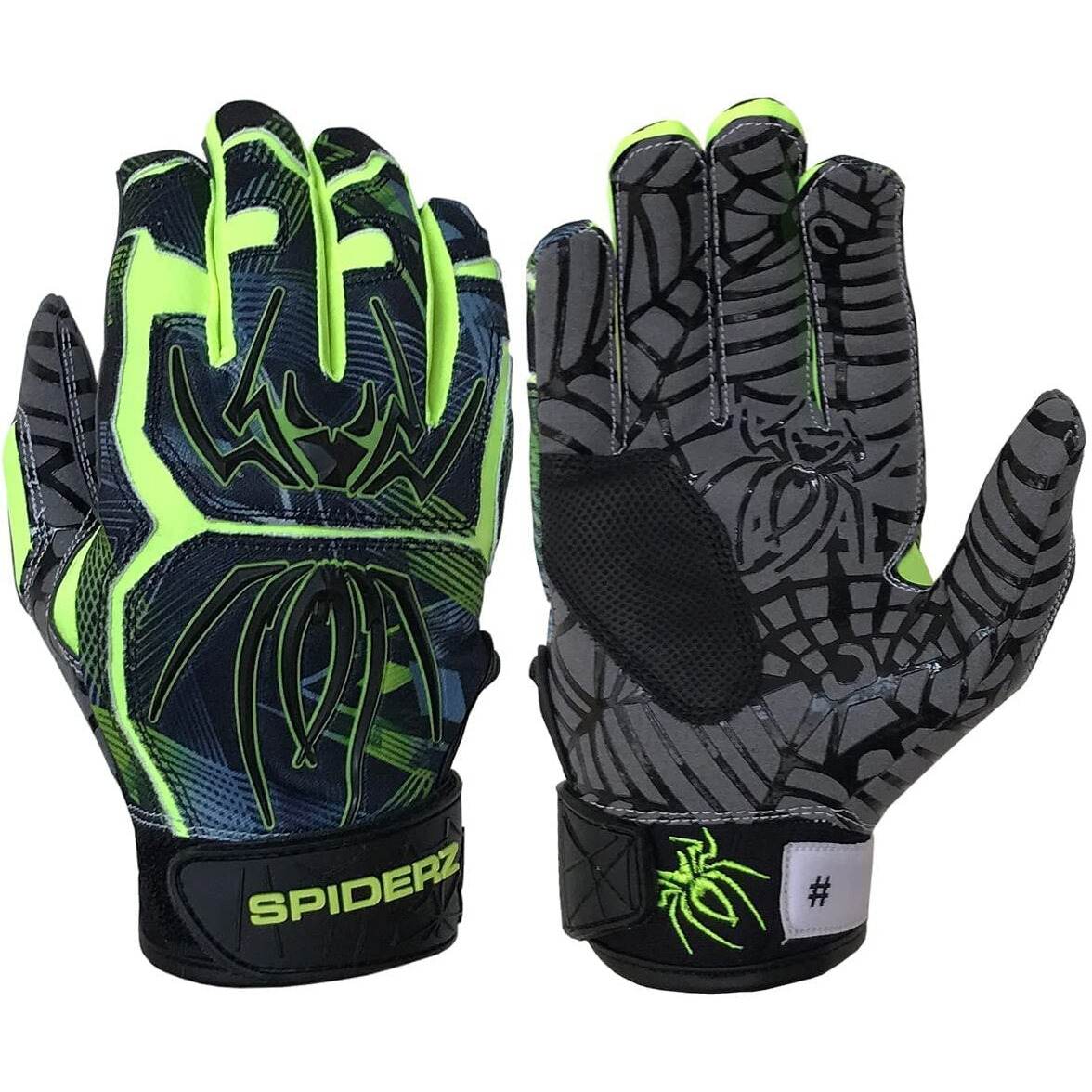 Spiderz Hybrid Baseball/Softball Batting Gloves