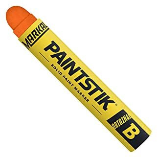 Markal 82834- Paintstik Original B Solid Paint Marker- Works On Rough  Rusty  Smooth  Or Dirty Surfaces  Weather And Uv-Resistant  Fluorescent Orange (12 Pk) Made In Usa