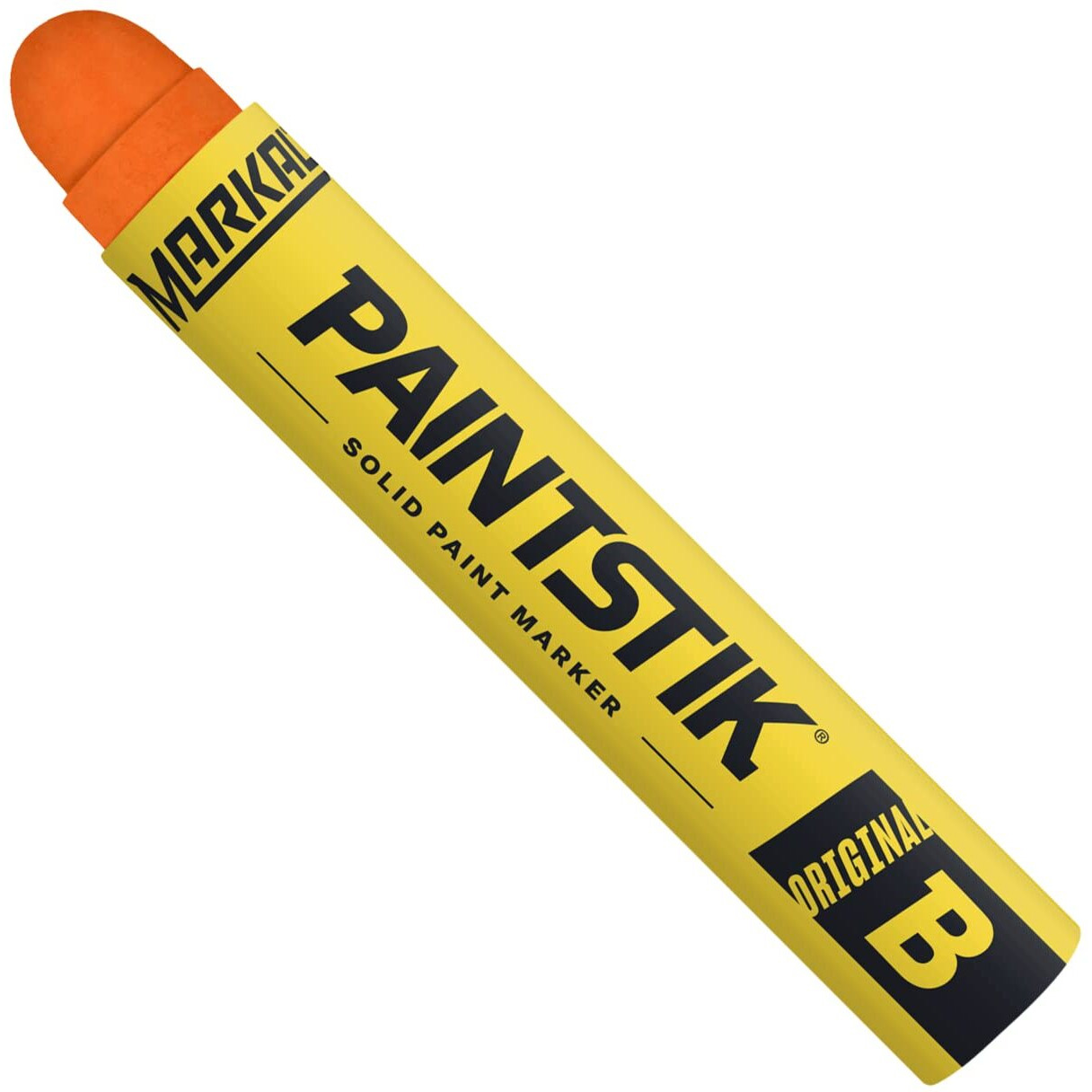 Markal 82834- Paintstik Original B Solid Paint Marker- Works On Rough  Rusty  Smooth  Or Dirty Surfaces  Weather And Uv-Resistant  Fluorescent Orange (12 Pk) Made In Usa