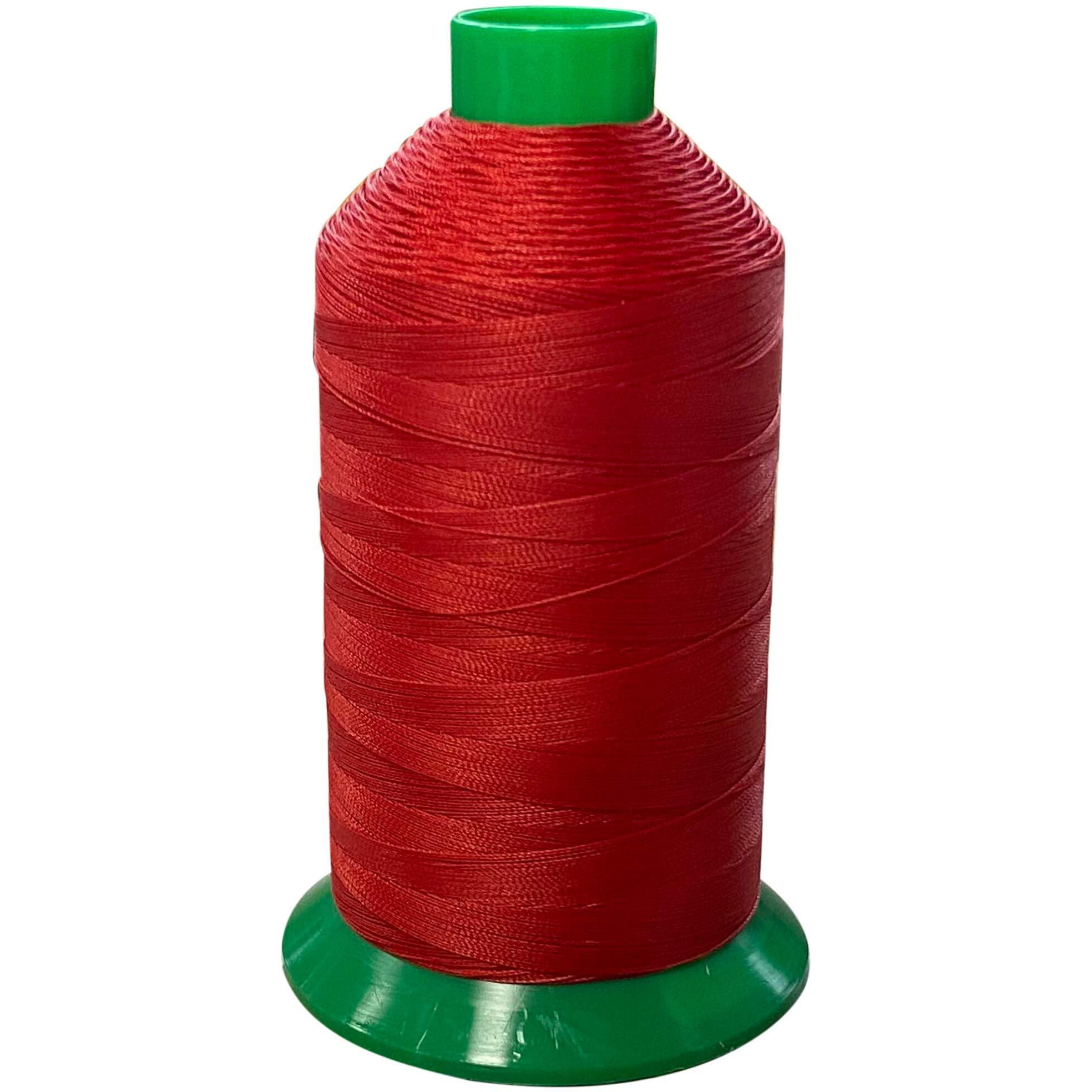 Serabond Bonded Polyester Thread 92 Uv Resistant Heavy Duty Sewing Thread 8 Oz Spool - Can Be Used On Home Sewing Machines (Red)