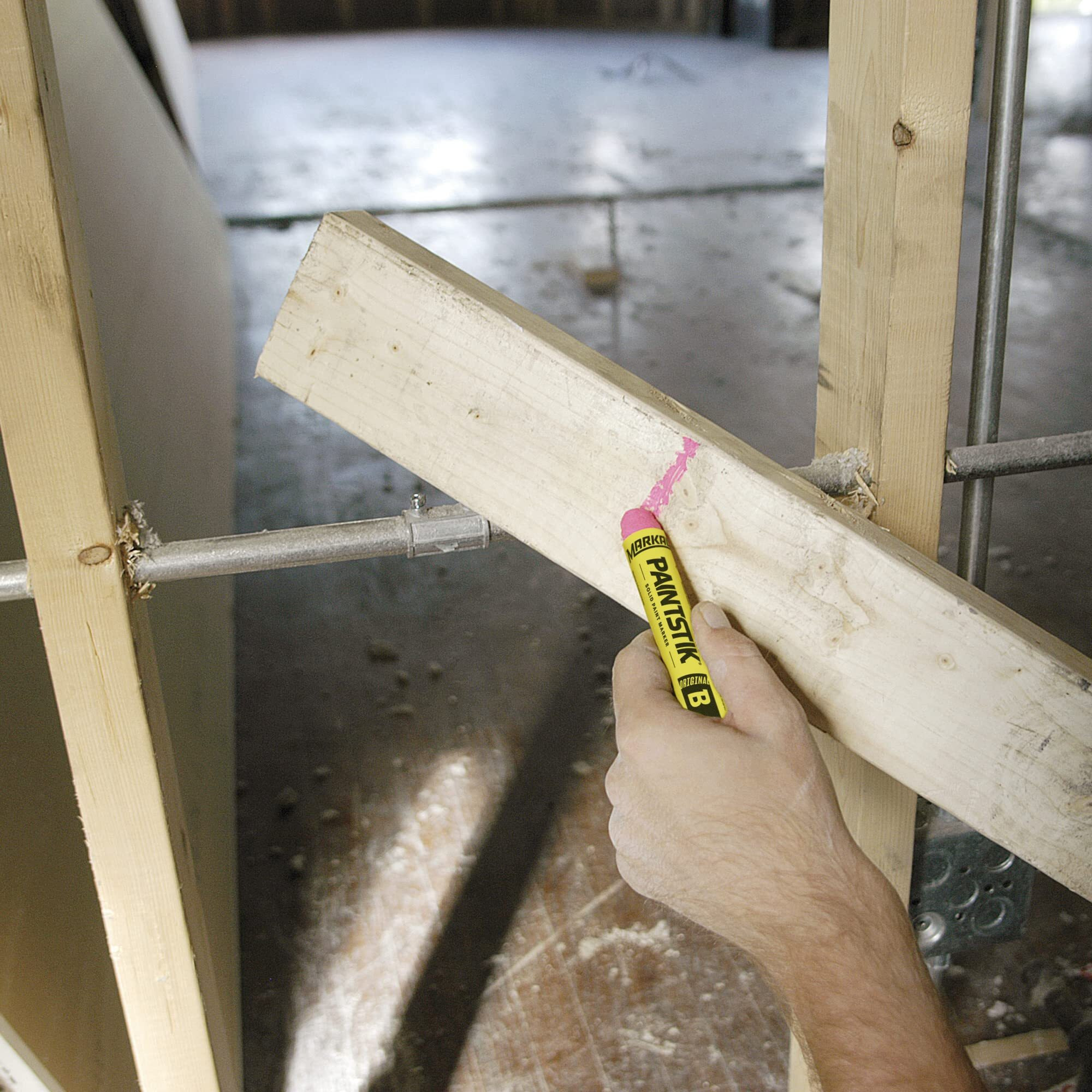 Markal 82842 F Paintstik - Rough Surfaces Solid Paint Marker  Flourescent Pink (Pack Of 12)