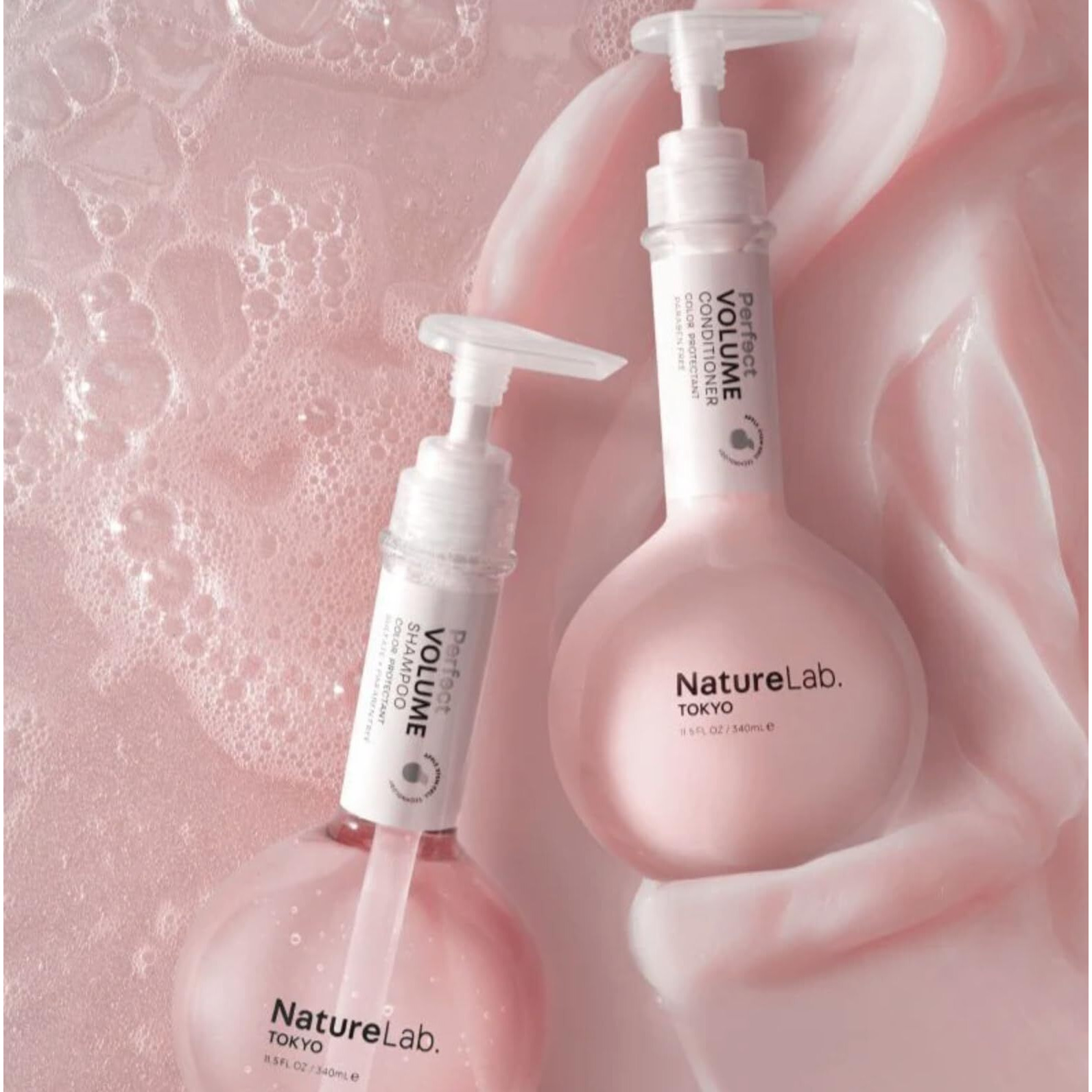 Naturelab.Tokyo Perfect Volume Shampoo & Conditioner Duo Weightless Frizz Control For Smoother  Healthier Hair And Scalp I 11.5 Fl Oz Each | 38 Value