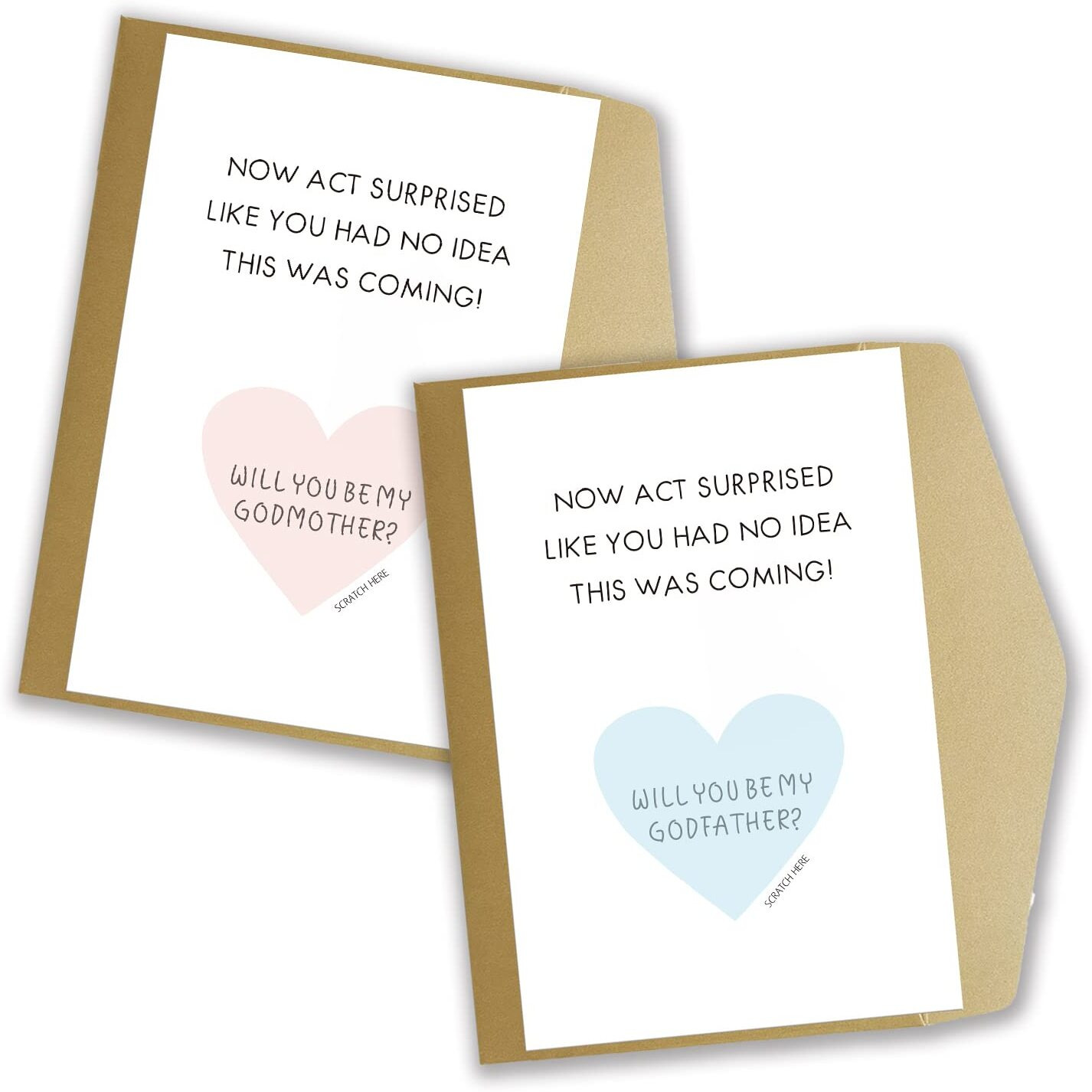 Set Of 2 Godparents Proposal Scratch Off Card  1 Scratch Off Will You Be My Godmother  1 Will You Be My Godfather