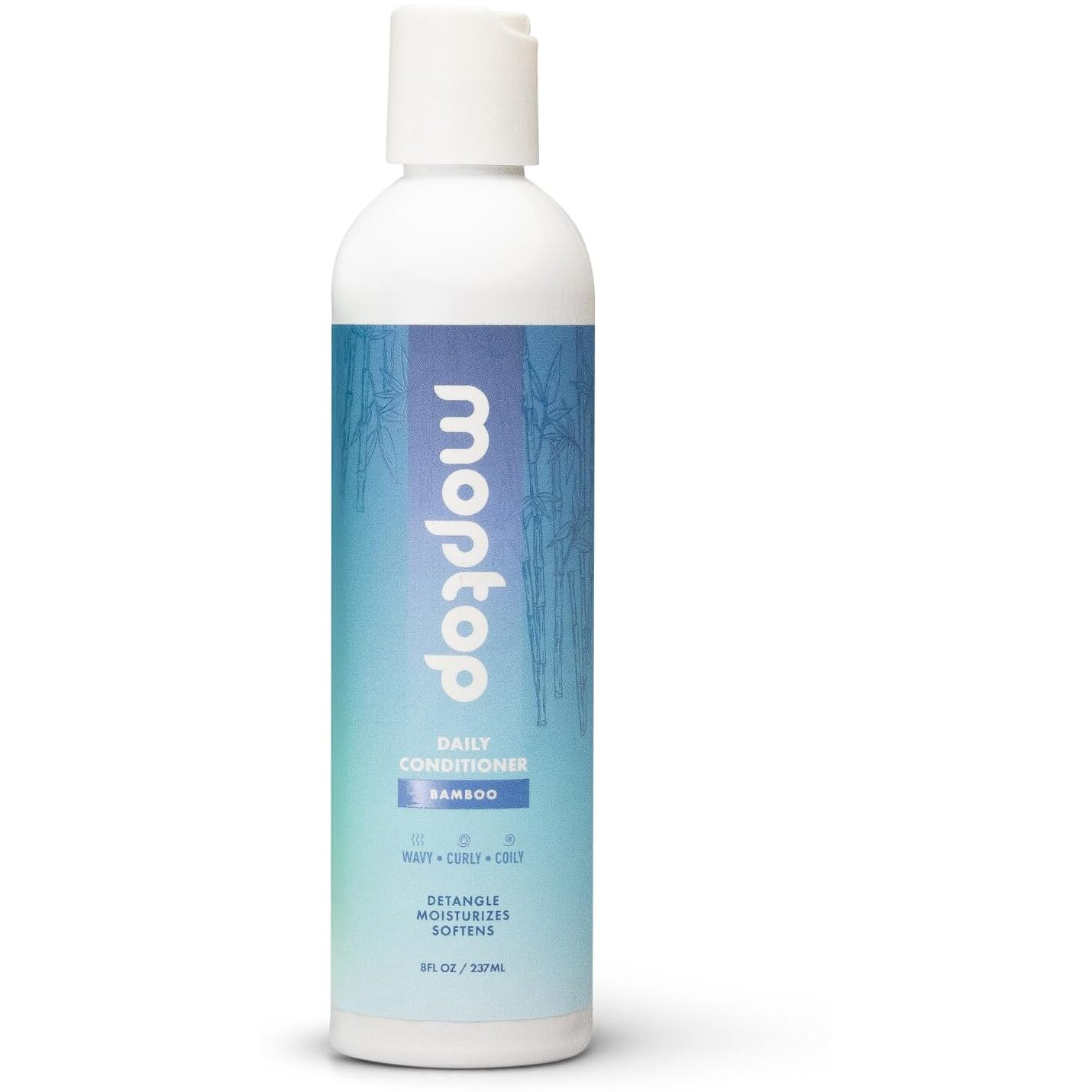 Moptop Daily Curly Hair Conditioner - Hair Moisturizer To Restore Dry  Damaged Hair & Reduce Frizz  Sulfate & Paraben Free Hair Care For All Hair Types - Wavy  Curly  Coily (Bamboo  8 Oz)