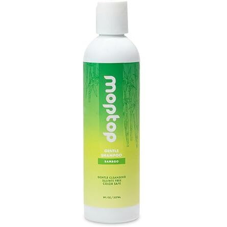Moptop Gentle Shampoo - Every Day Curly Hair Shampoo  Improves Moisture & Reduces Frizz  Sulfate & Paraben Free Hair Care For Straight  Wavy  Curly  Coily Hair (Bamboo  8Oz)