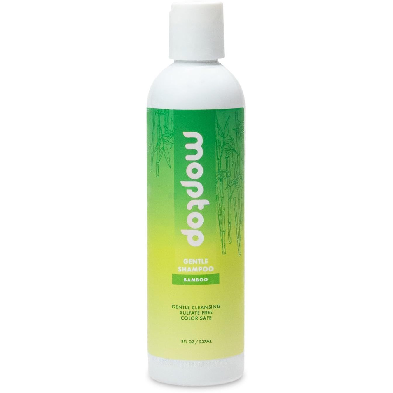 Moptop Gentle Shampoo - Every Day Curly Hair Shampoo  Improves Moisture & Reduces Frizz  Sulfate & Paraben Free Hair Care For Straight  Wavy  Curly  Coily Hair (Bamboo  8Oz)