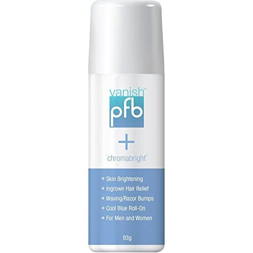 Pfb Vanish Razor Bump Stopper Skin Care Treatment With Chromabright Dark Spot Remover  Roll On Formula Treats Ingrown Hairs And Razor Burns - 93G