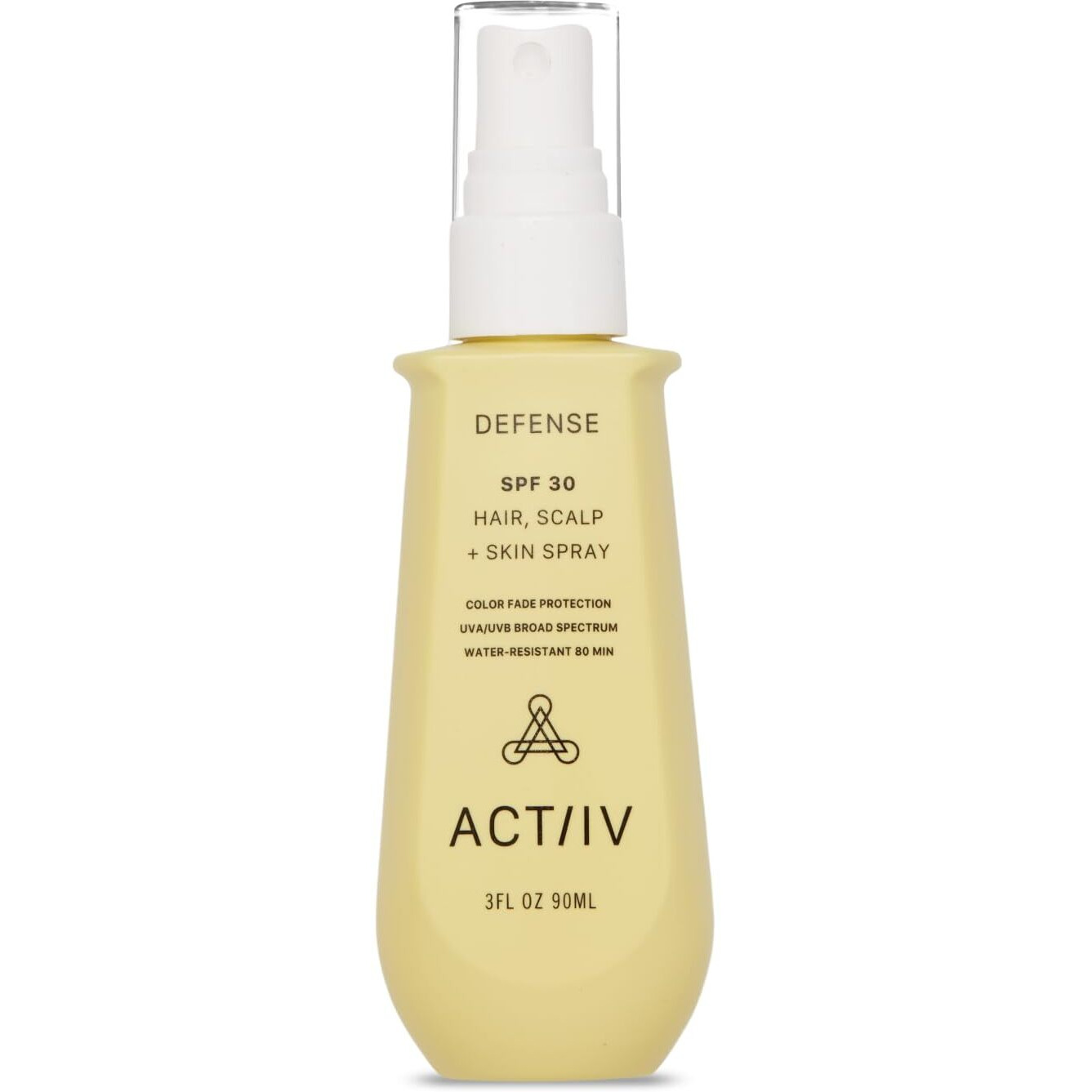 Actiiv Defense Spf 30 Hair  Scalp + Skin Spray | Protects Hair & Scalp From Uv Damage  Maintains Scalp Health  Lightweight Non-Greasy Formula  Water-Resistant Plant-Based  All Hair Types  3 Oz